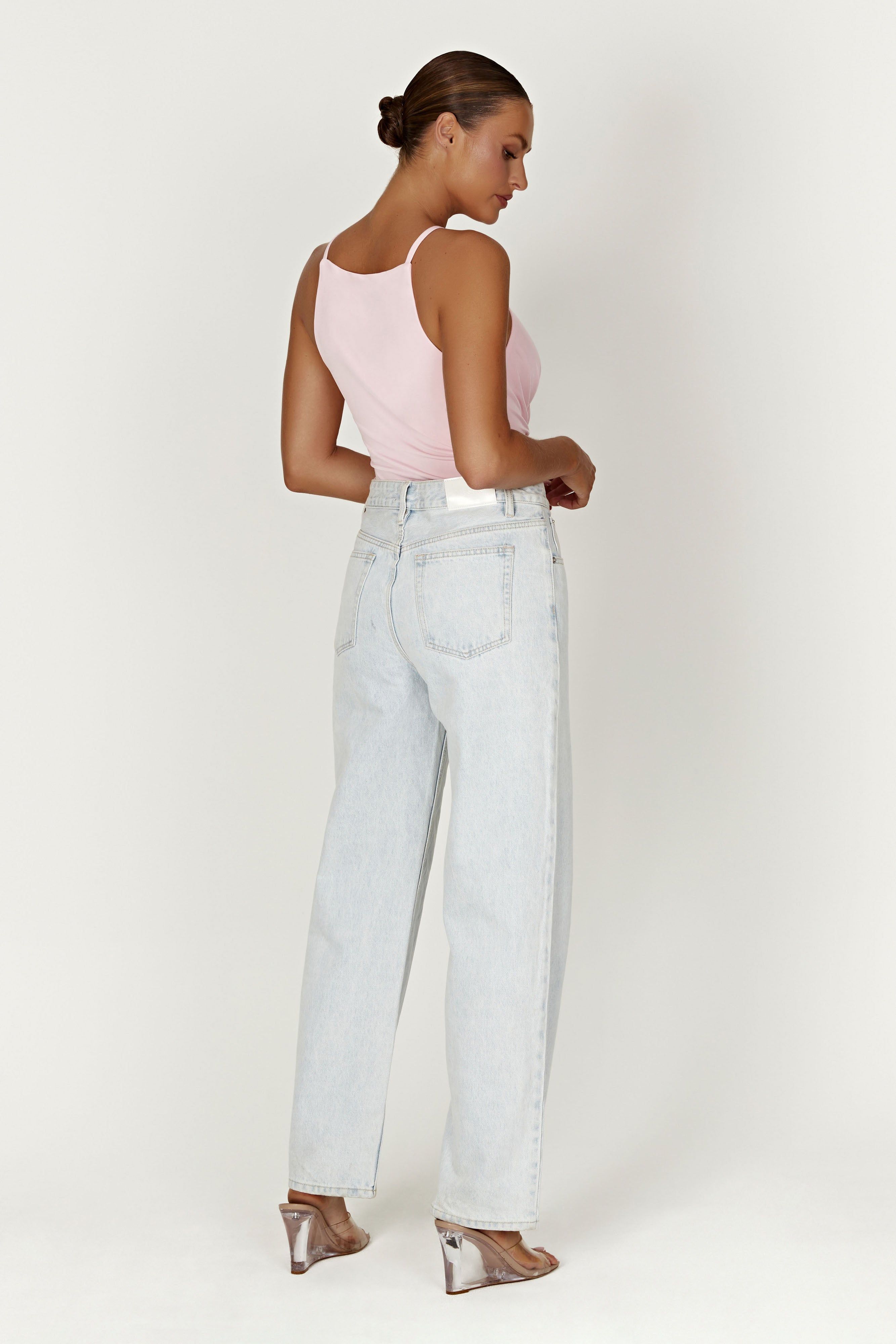 Deanna Slinky Longline Top - Candy Pink sold by Meshki product image thumbnail 3