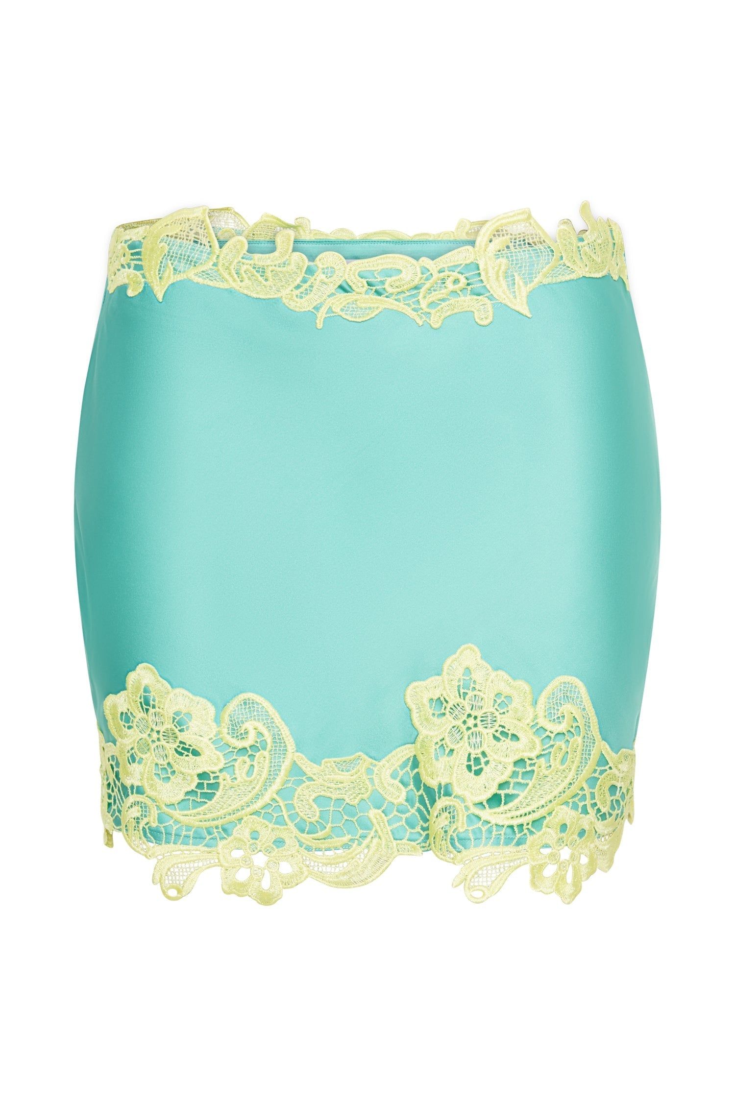 Niamh Micro Mini Skirt With Lace - Mint sold by Meshki product image thumbnail 8