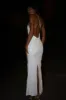 Gracie Sequin Maxi Dress - White sold by Meshki