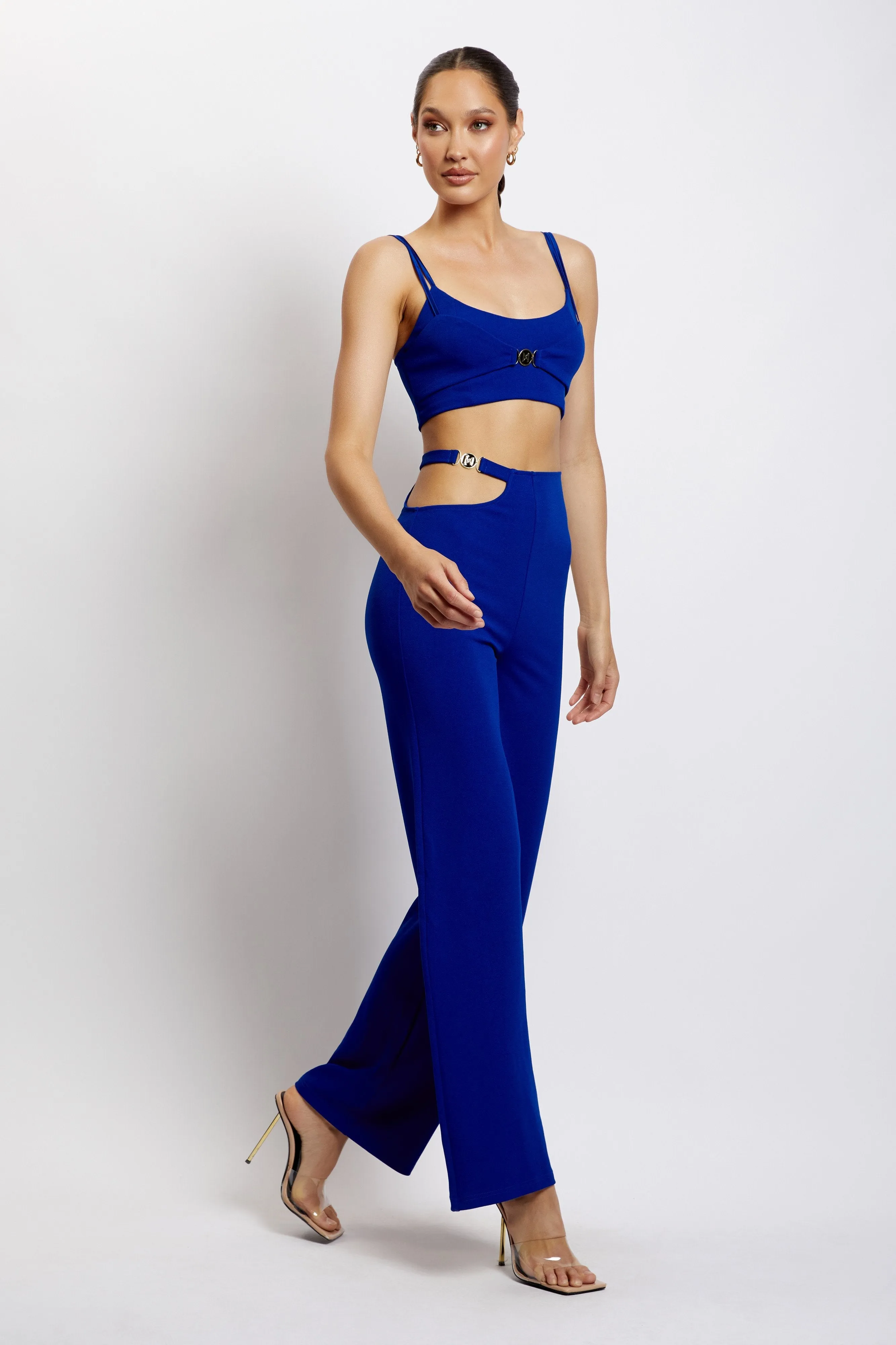Blythe Double Strap Crop Top - Cobalt Blue sold by Meshki product image thumbnail 5