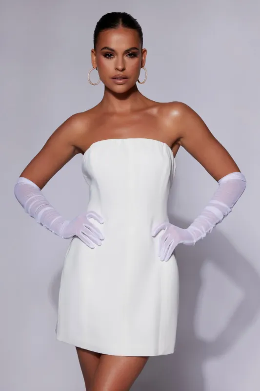 Selena Mesh Gloves - White sold by Meshki