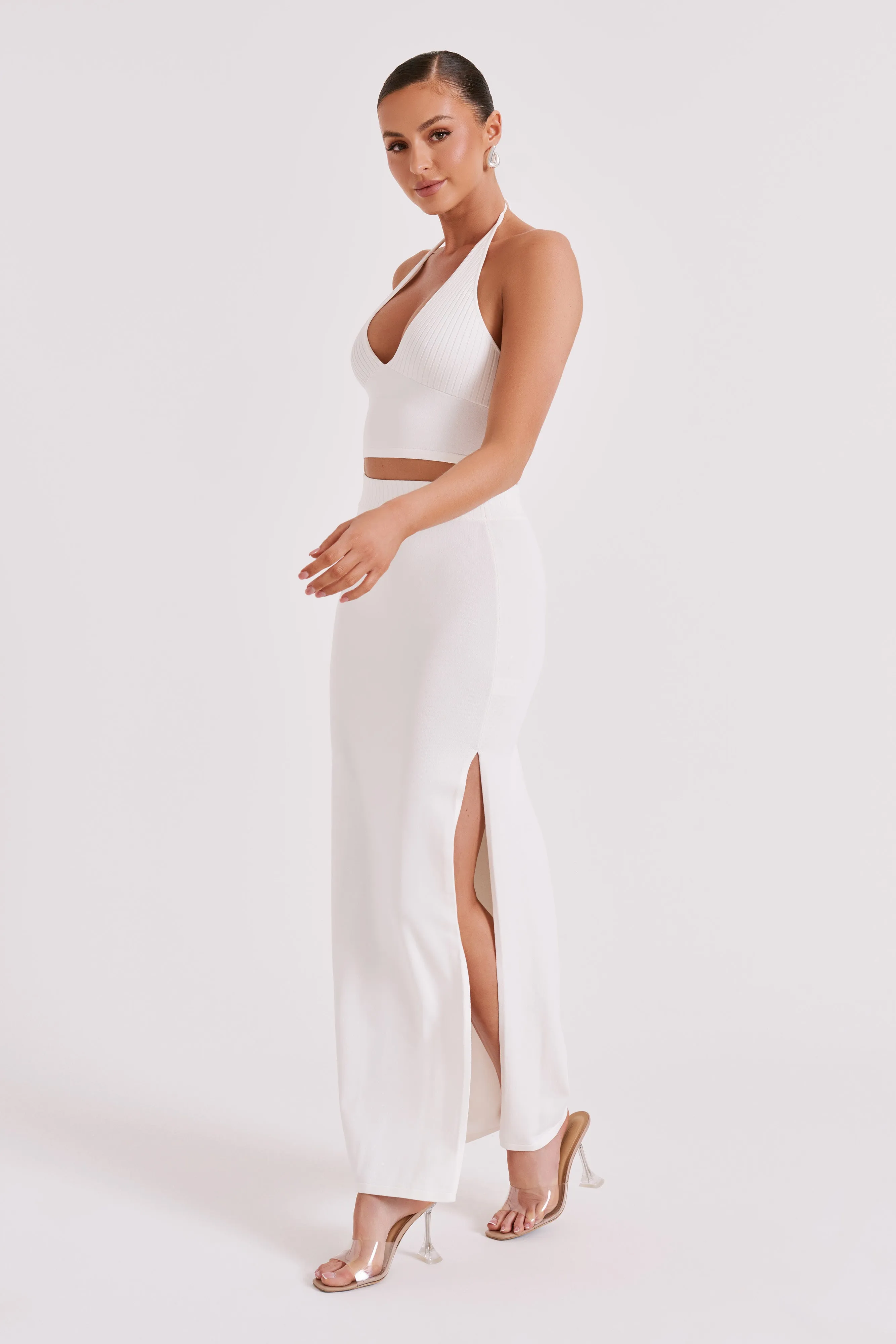 Darby Knit Halter Top - Ivory sold by Meshki product image thumbnail 5