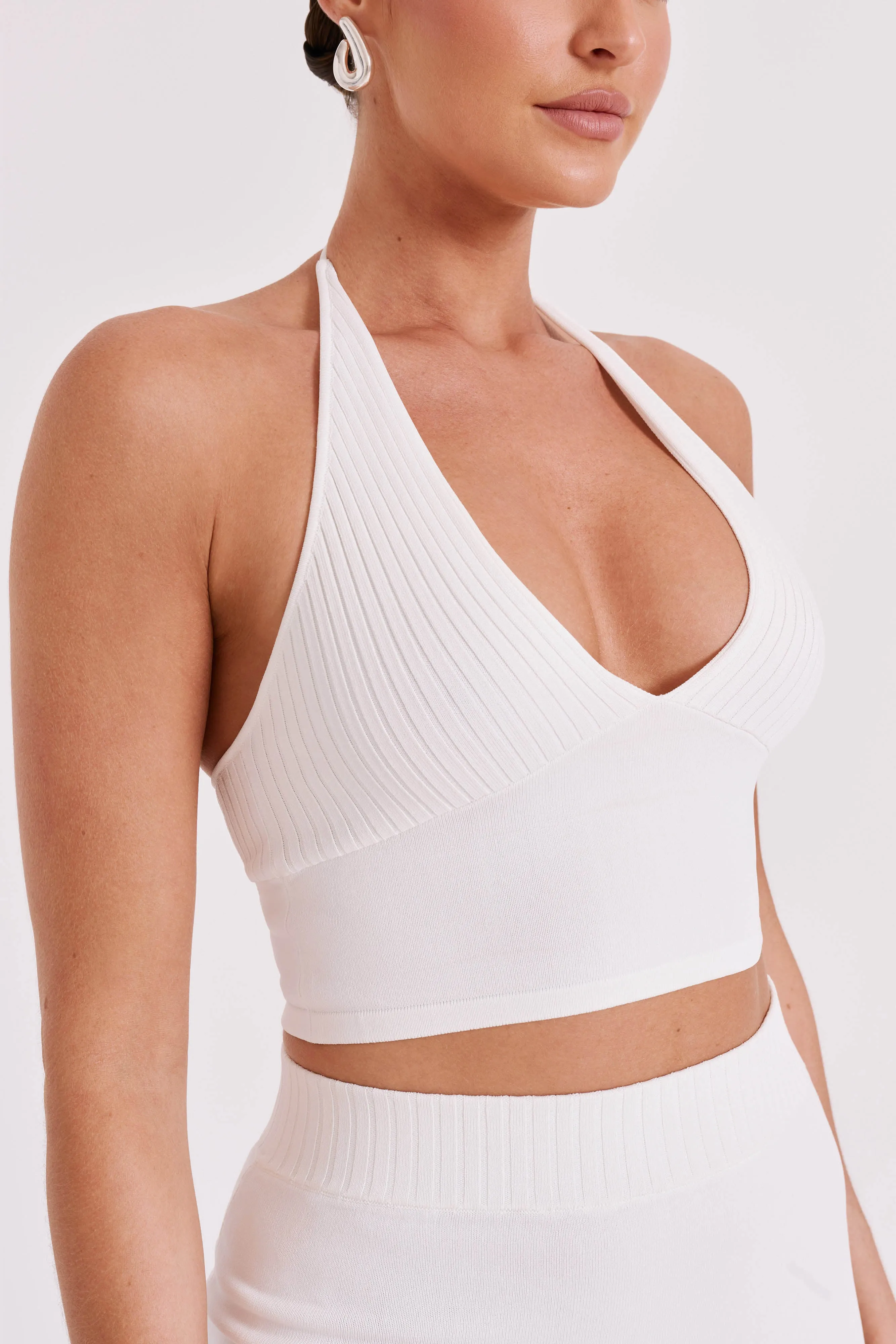 Darby Knit Halter Top - Ivory sold by Meshki product image thumbnail 2