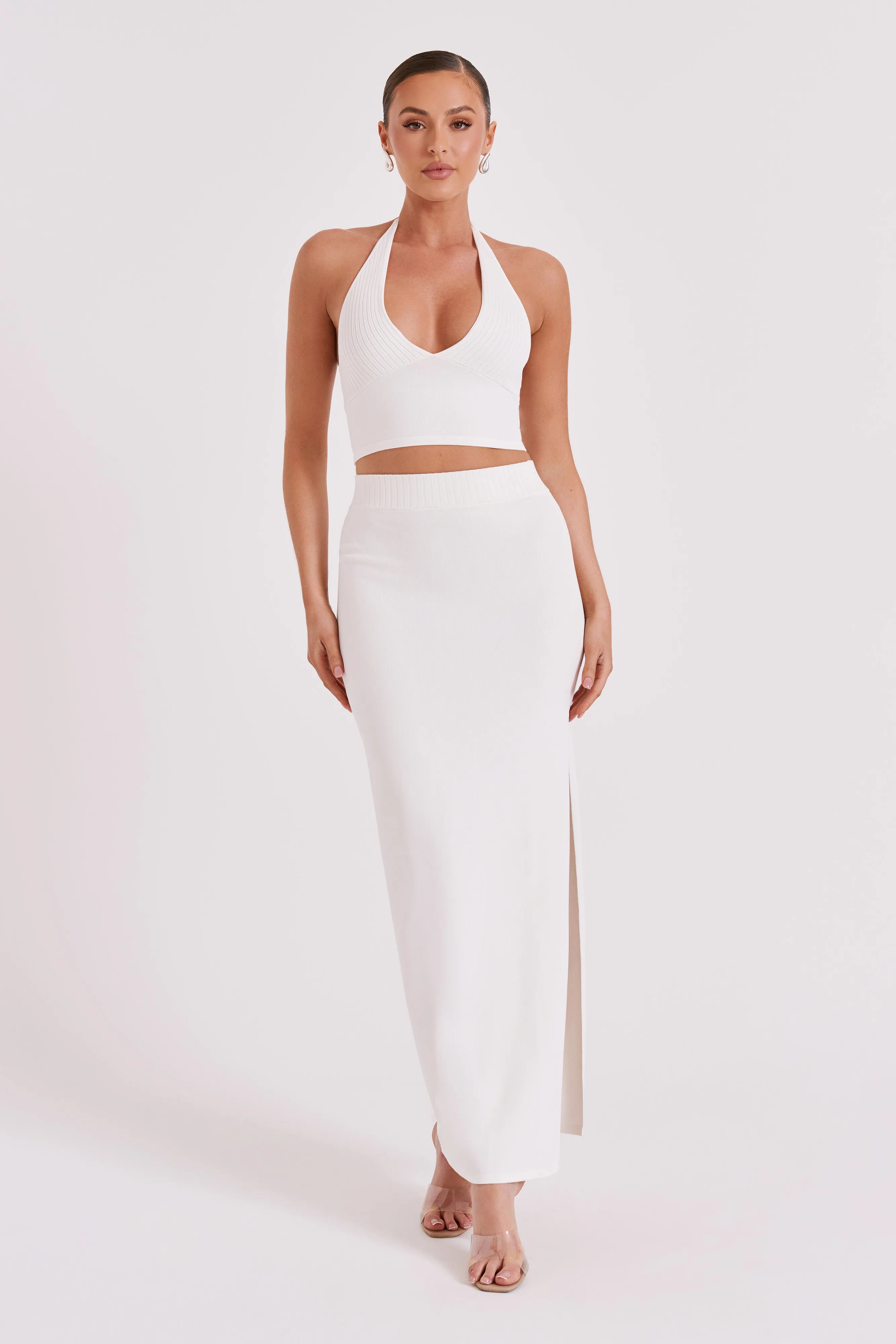 Darby Knit Halter Top - Ivory sold by Meshki product image thumbnail 3