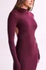 Elani Slinky High Neck Maxi Dress - Burgundy sold by Meshki