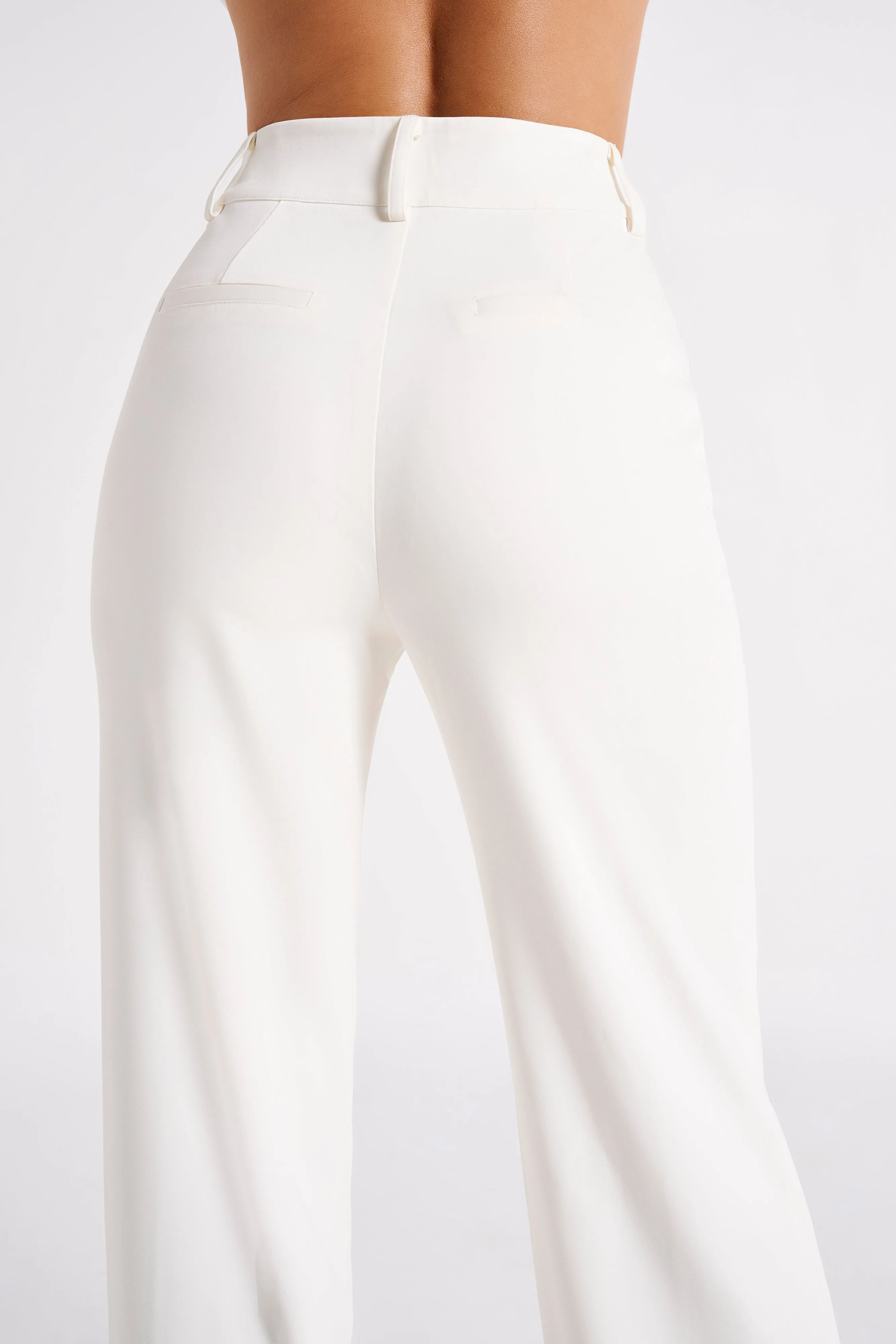 Lisa High Waist Suiting Trousers - Ivory sold by Meshki product image thumbnail 2