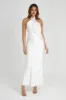 Laura Halter Satin Gown - White sold by Meshki