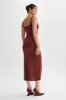 Augustine Slinky Scoop Midi Dress - Wine sold by Meshki