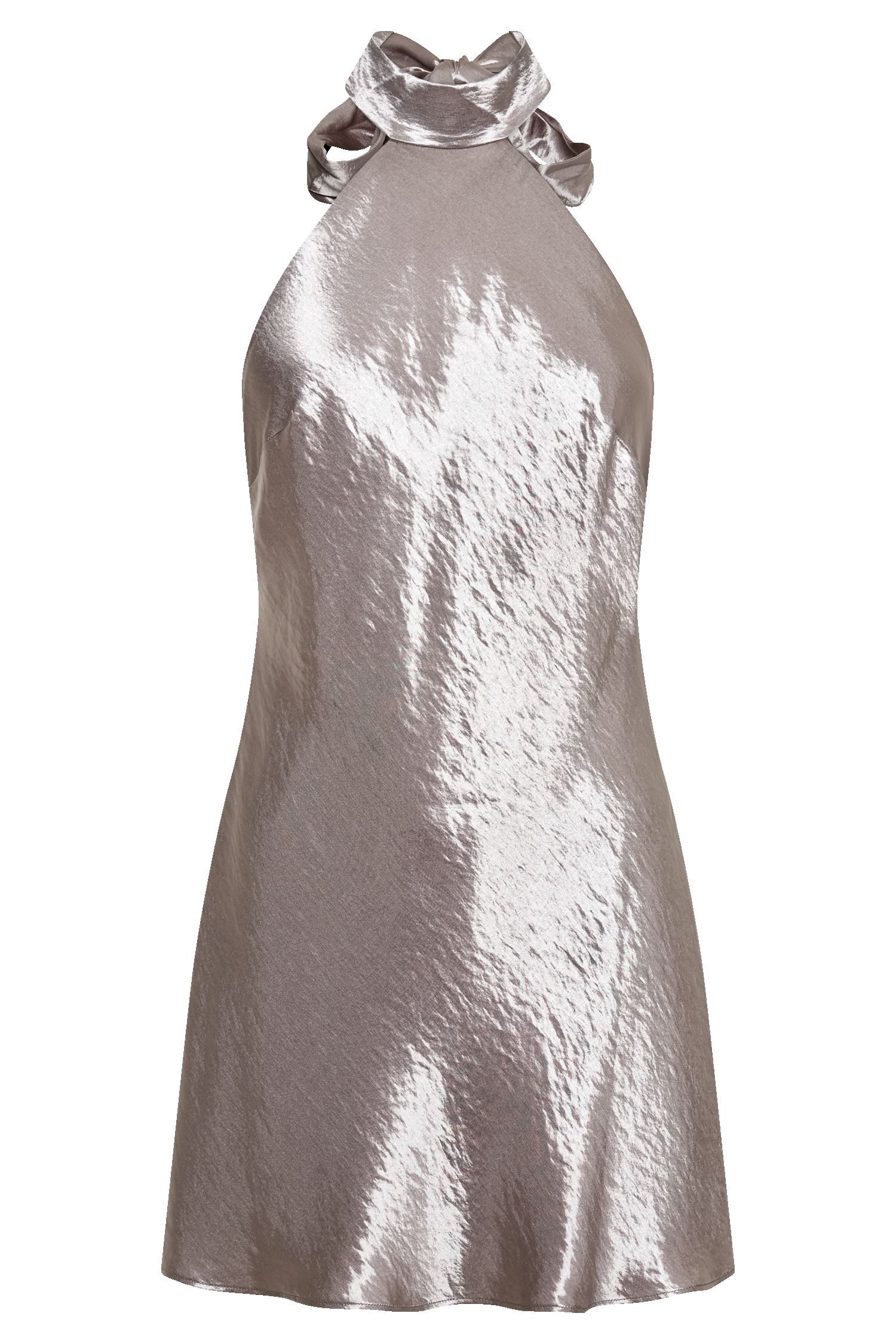 Cartia Bow Halter Mini Dress - Bronze sold by Meshki product image thumbnail 9