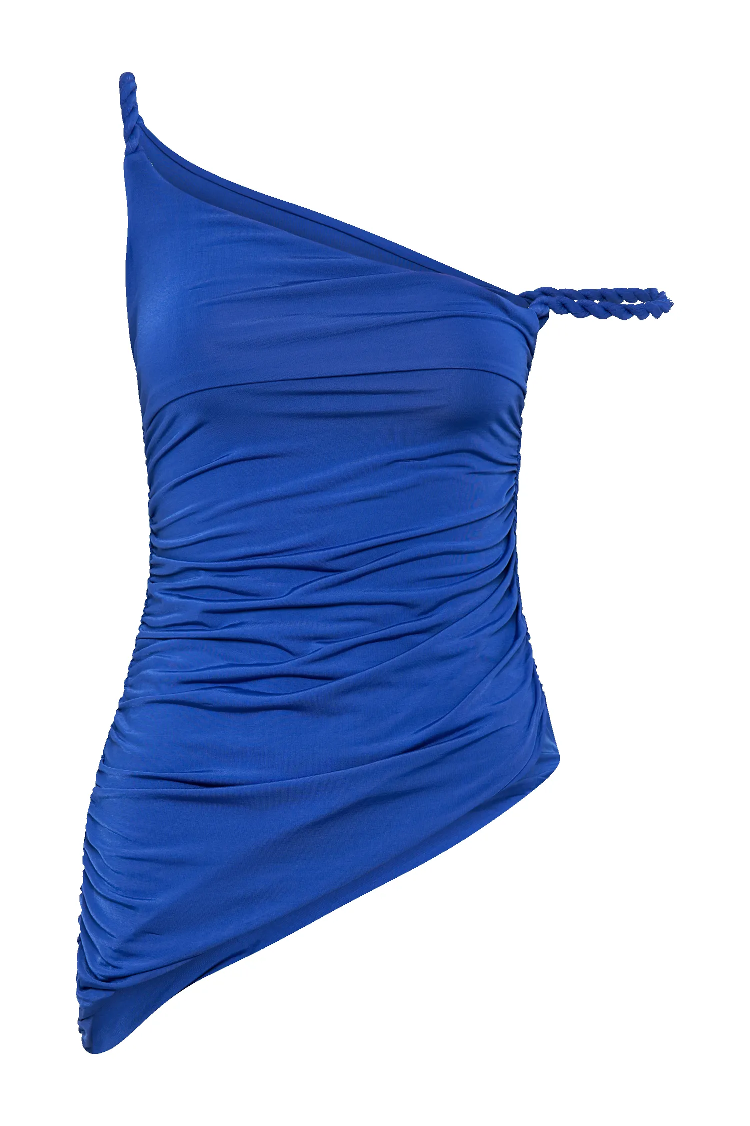 Palmira Slinky Asymmetric Sleeveless Top - Cobalt Blue sold by Meshki product image thumbnail 5