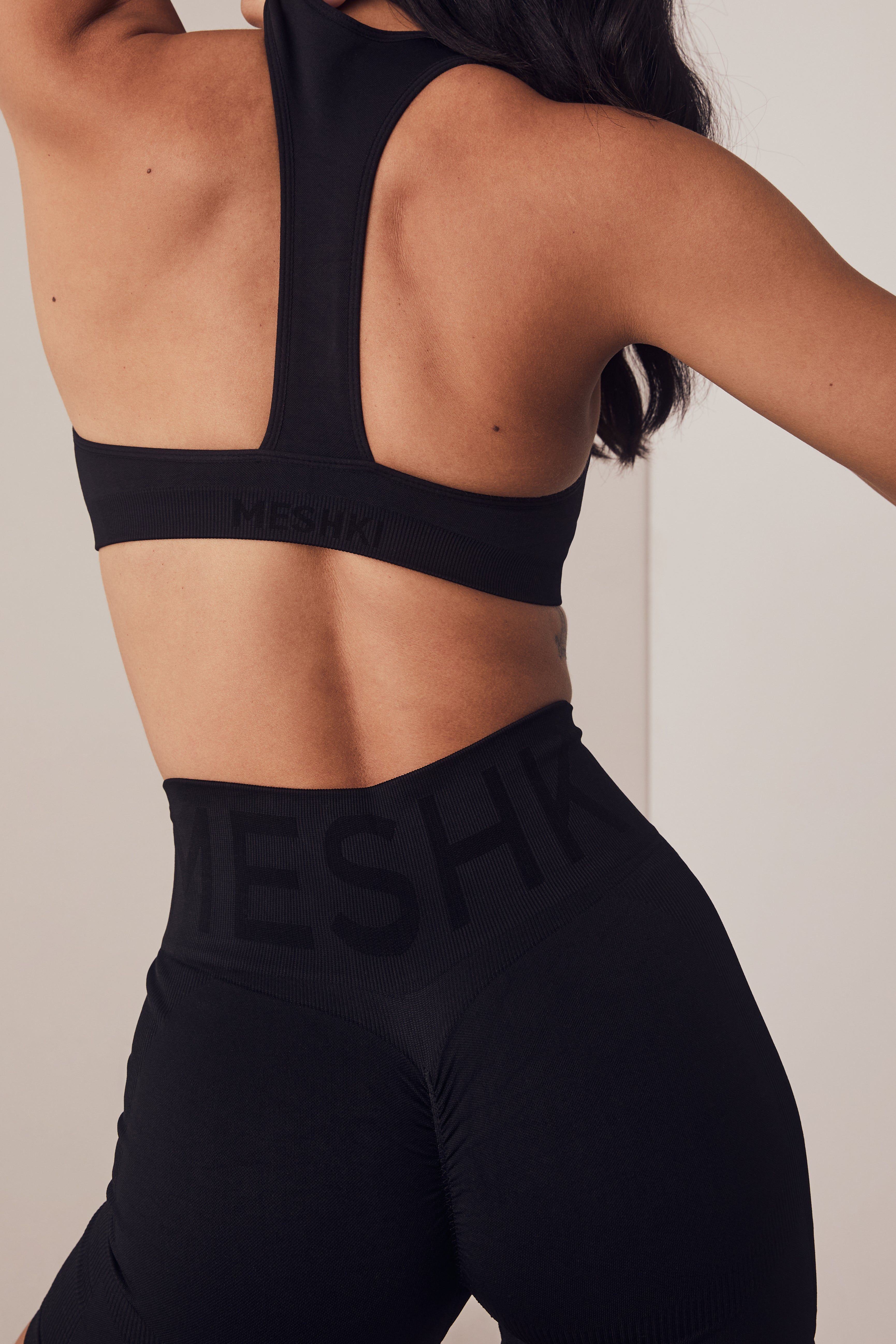 Danica Seamless Shorts - Black sold by Meshki product image thumbnail 2