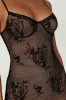 Venice Embroidered Mesh Midi Dress - Black sold by Meshki