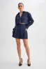 Julianna Cotton Button Up Shirt - Navy sold by Meshki