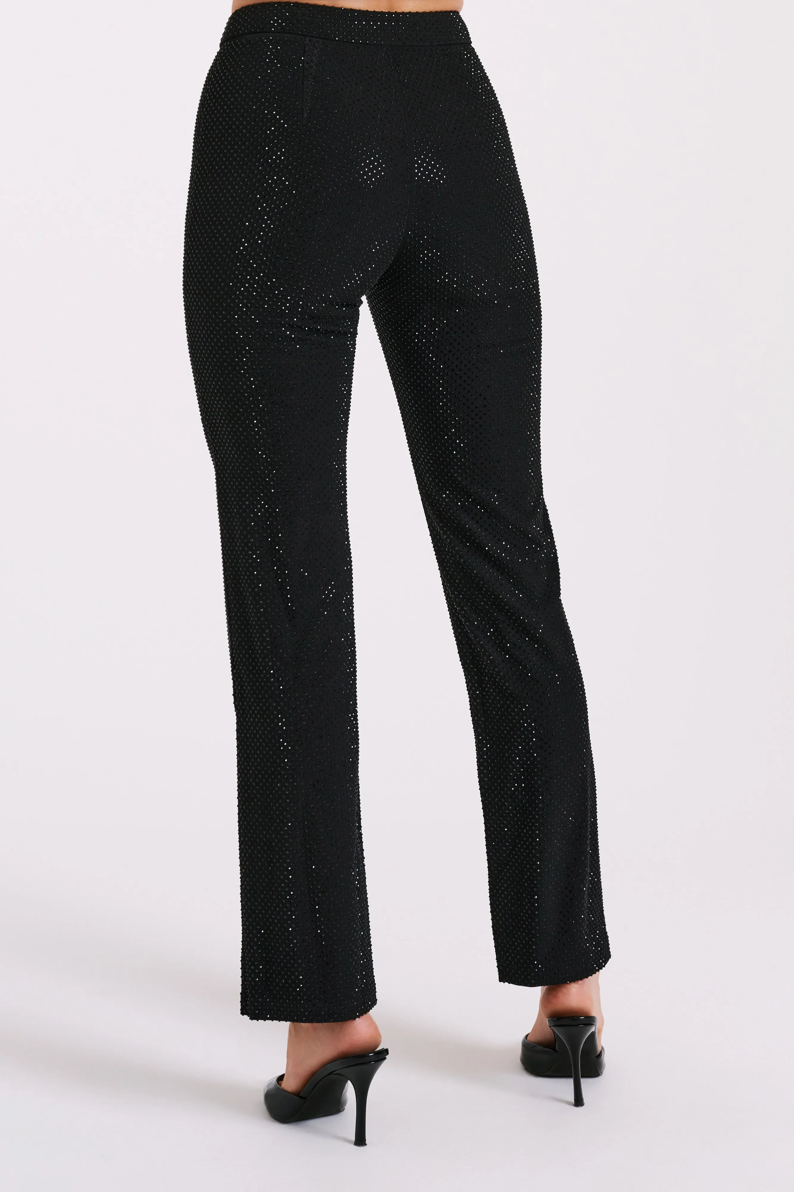 Kaycee Straight Leg Diamante Pants - Black sold by Meshki product image thumbnail 5
