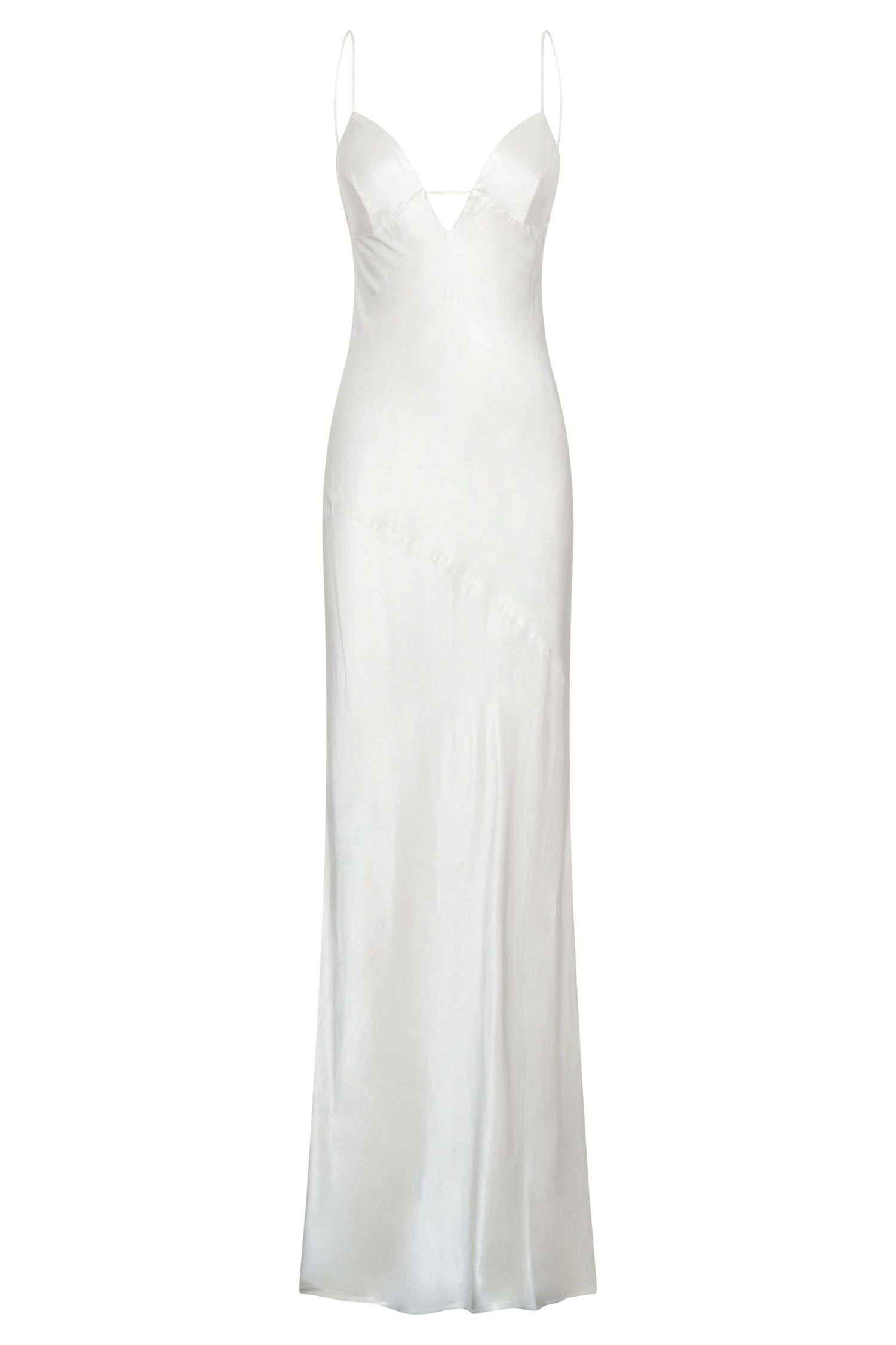 Cora Tie Back Maxi Slip Dress - White sold by Meshki product image thumbnail 11