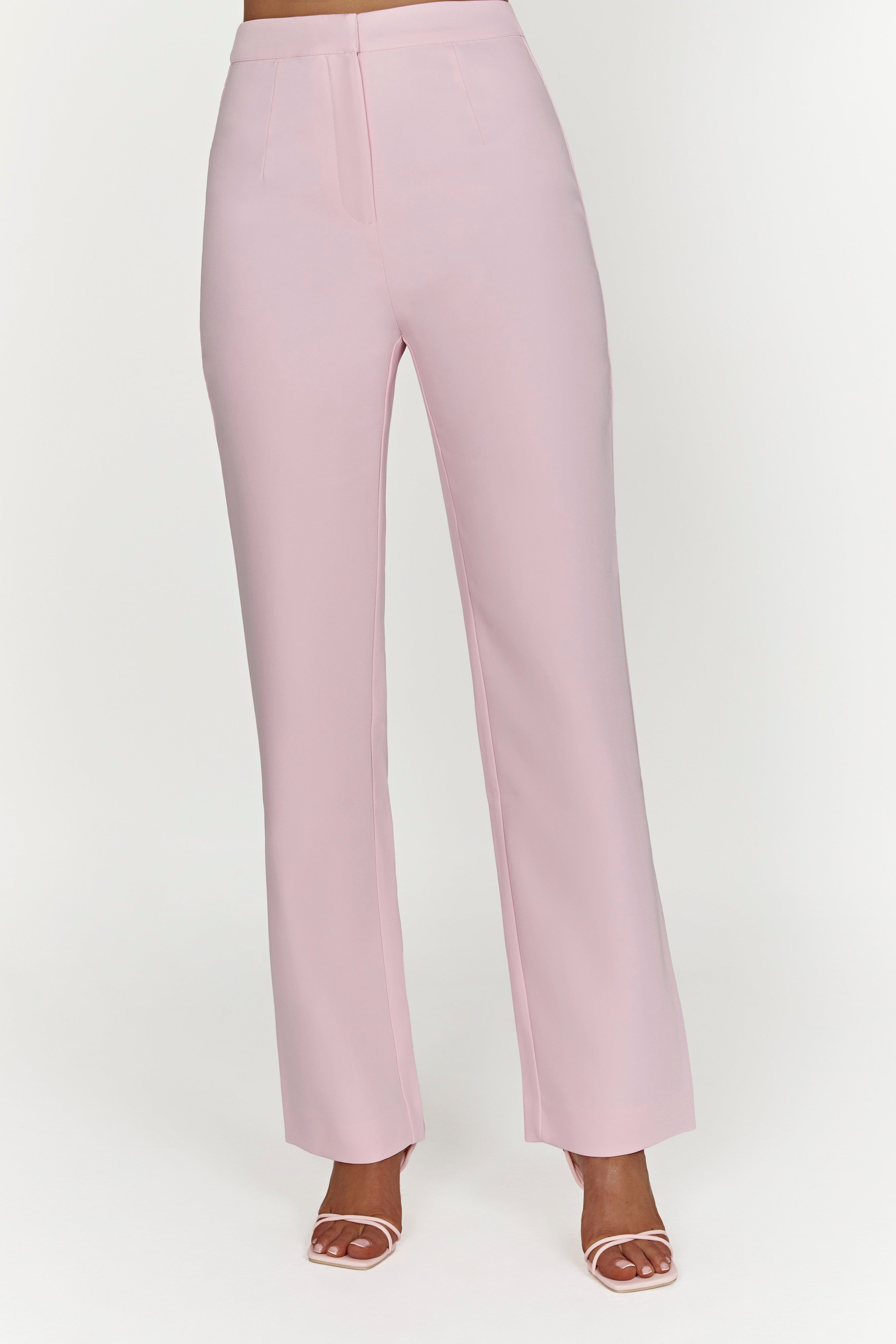 Allanah Straight Leg Pant - Blush Pink sold by Meshki