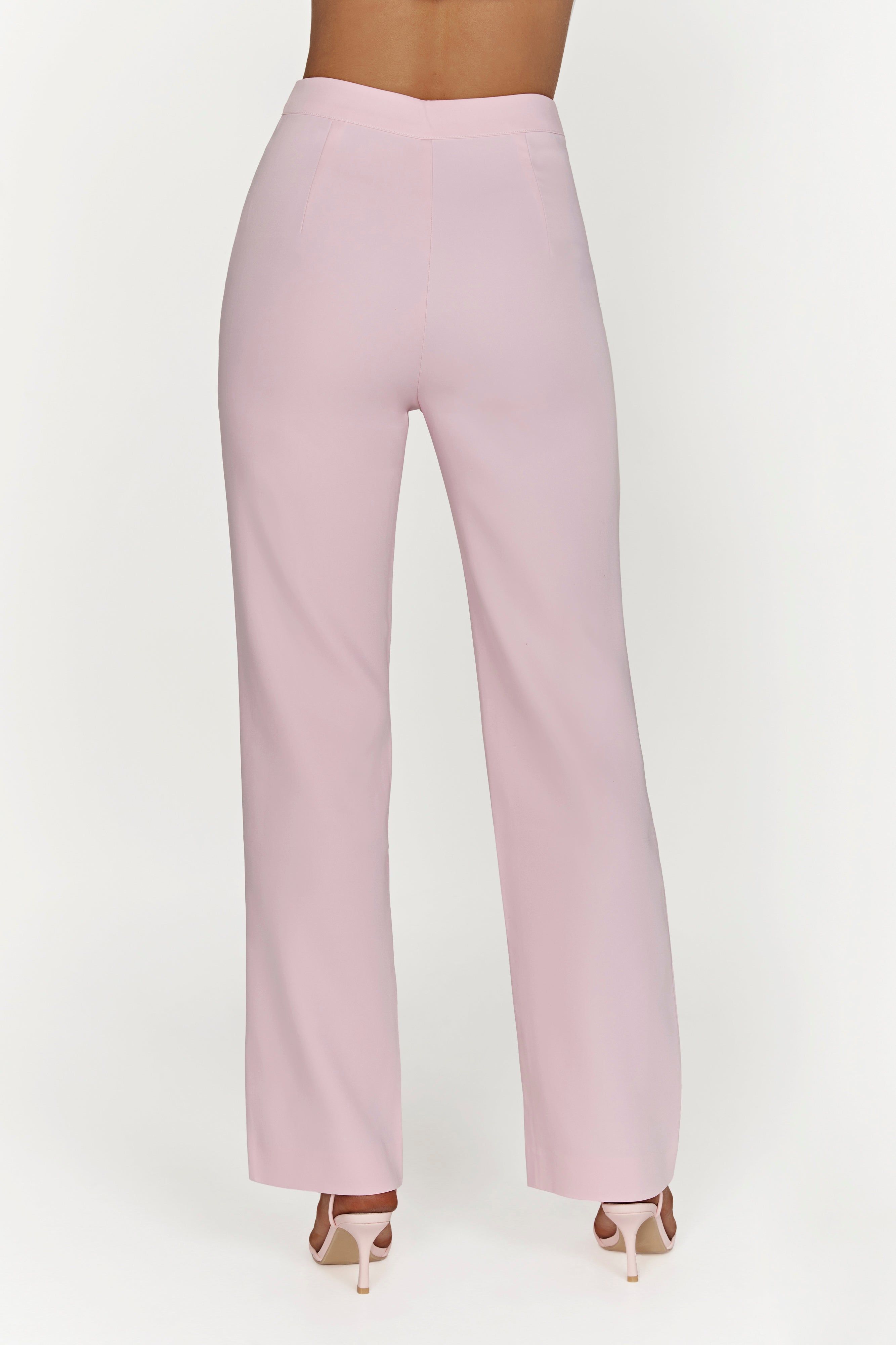 Allanah Straight Leg Pant - Blush Pink sold by Meshki product image thumbnail 2