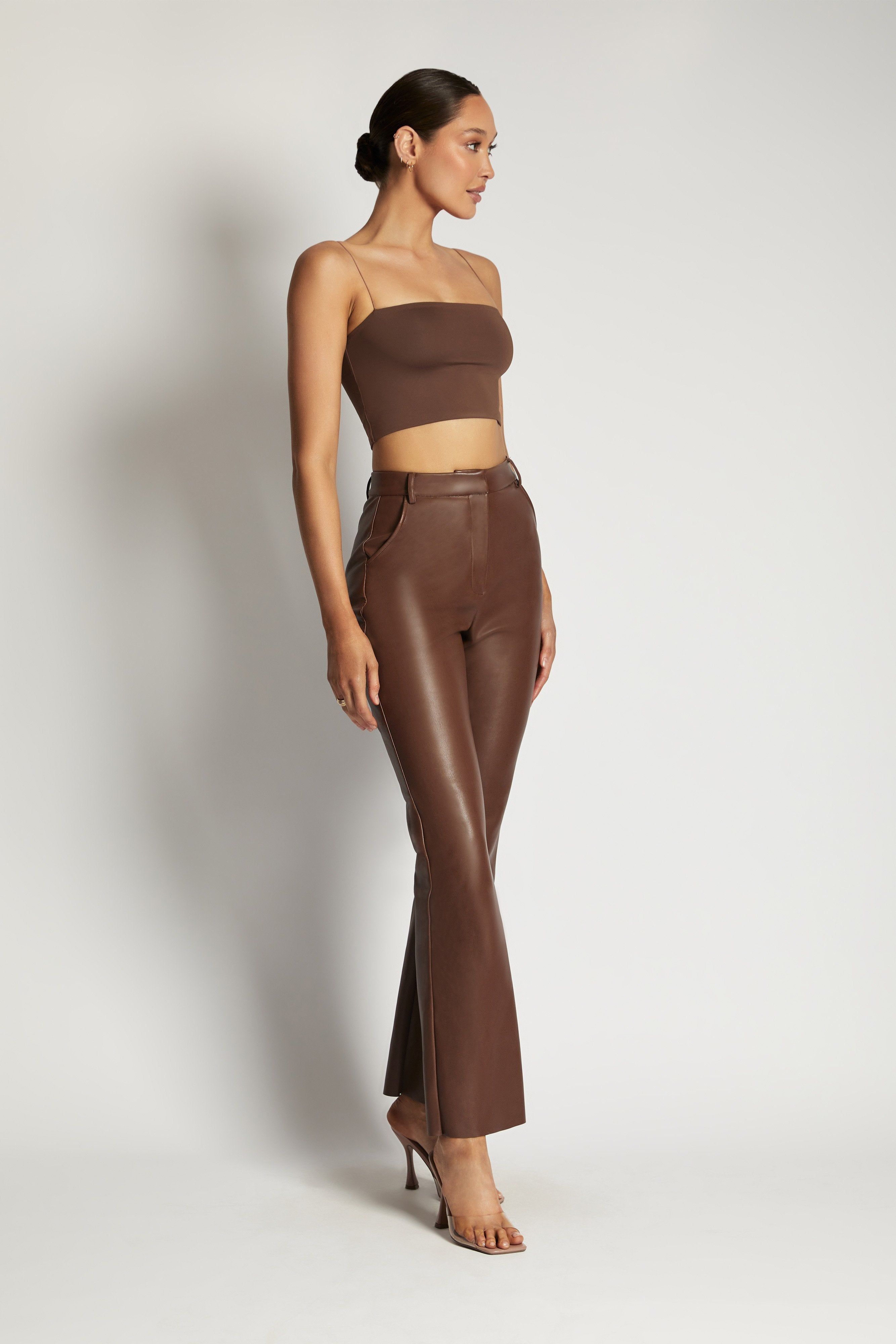 Yvonne Cami Crop Top - Chocolate sold by Meshki product image thumbnail 11