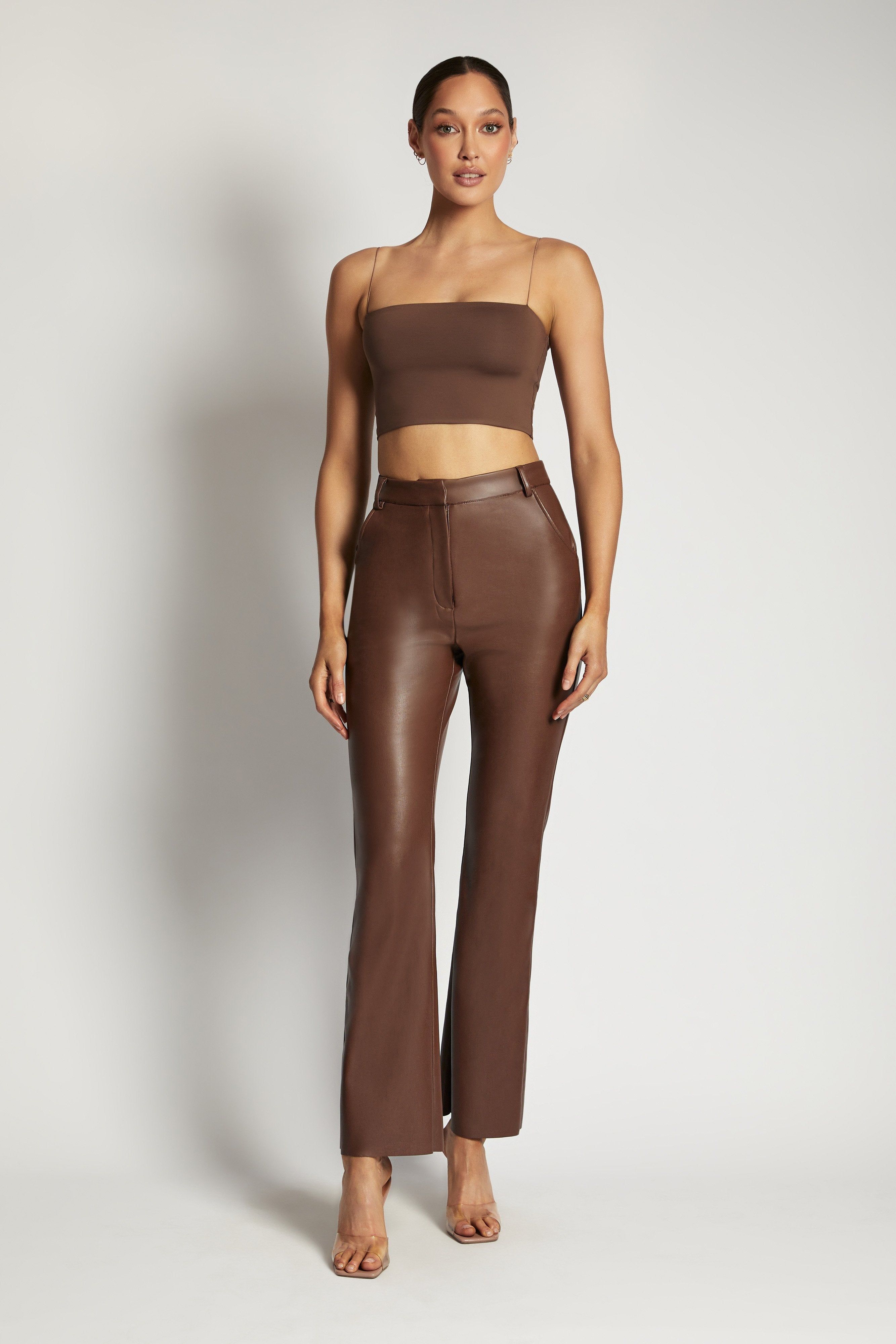 Yvonne Cami Crop Top - Chocolate sold by Meshki product image thumbnail 8