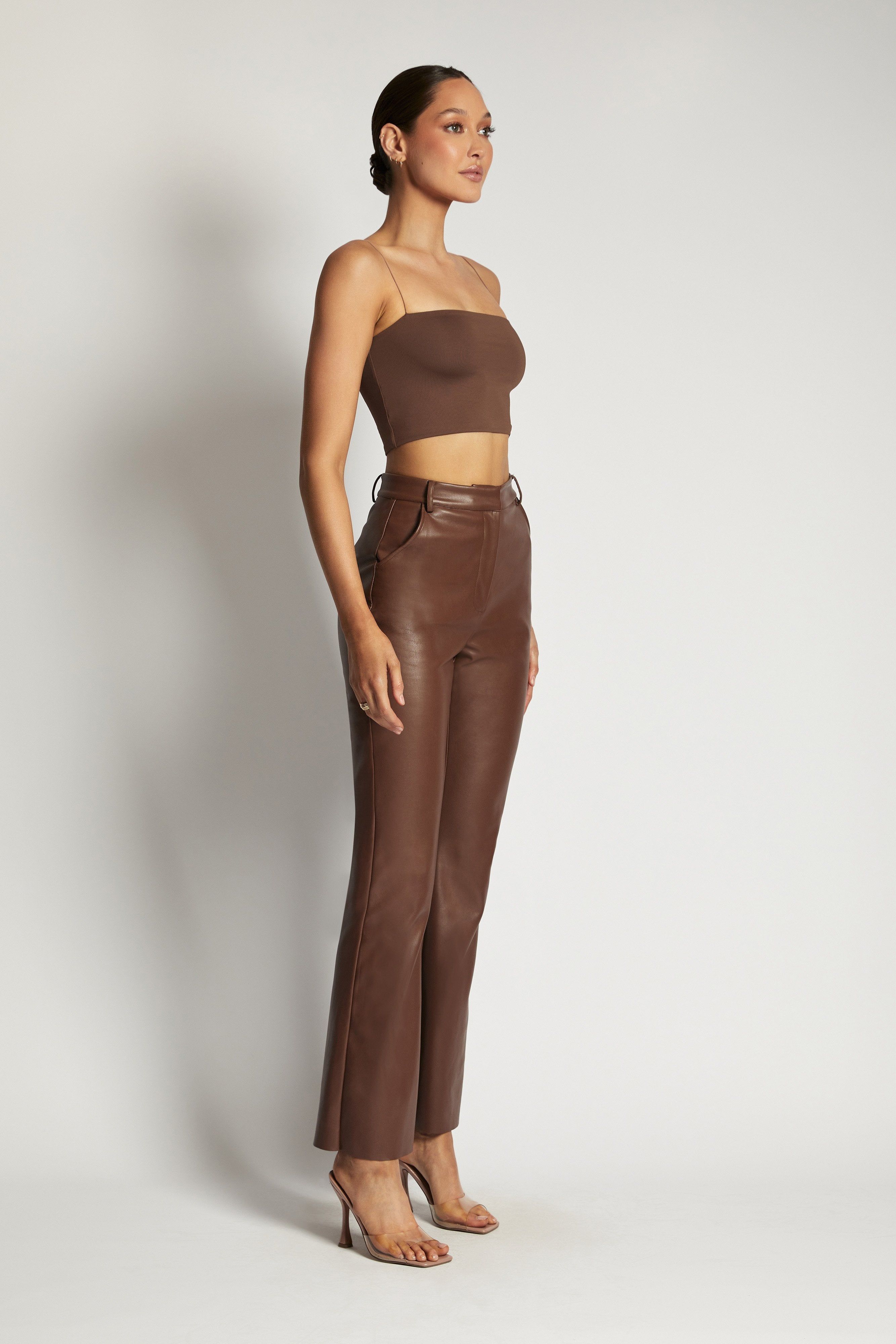 Yvonne Cami Crop Top - Chocolate sold by Meshki product image thumbnail 9