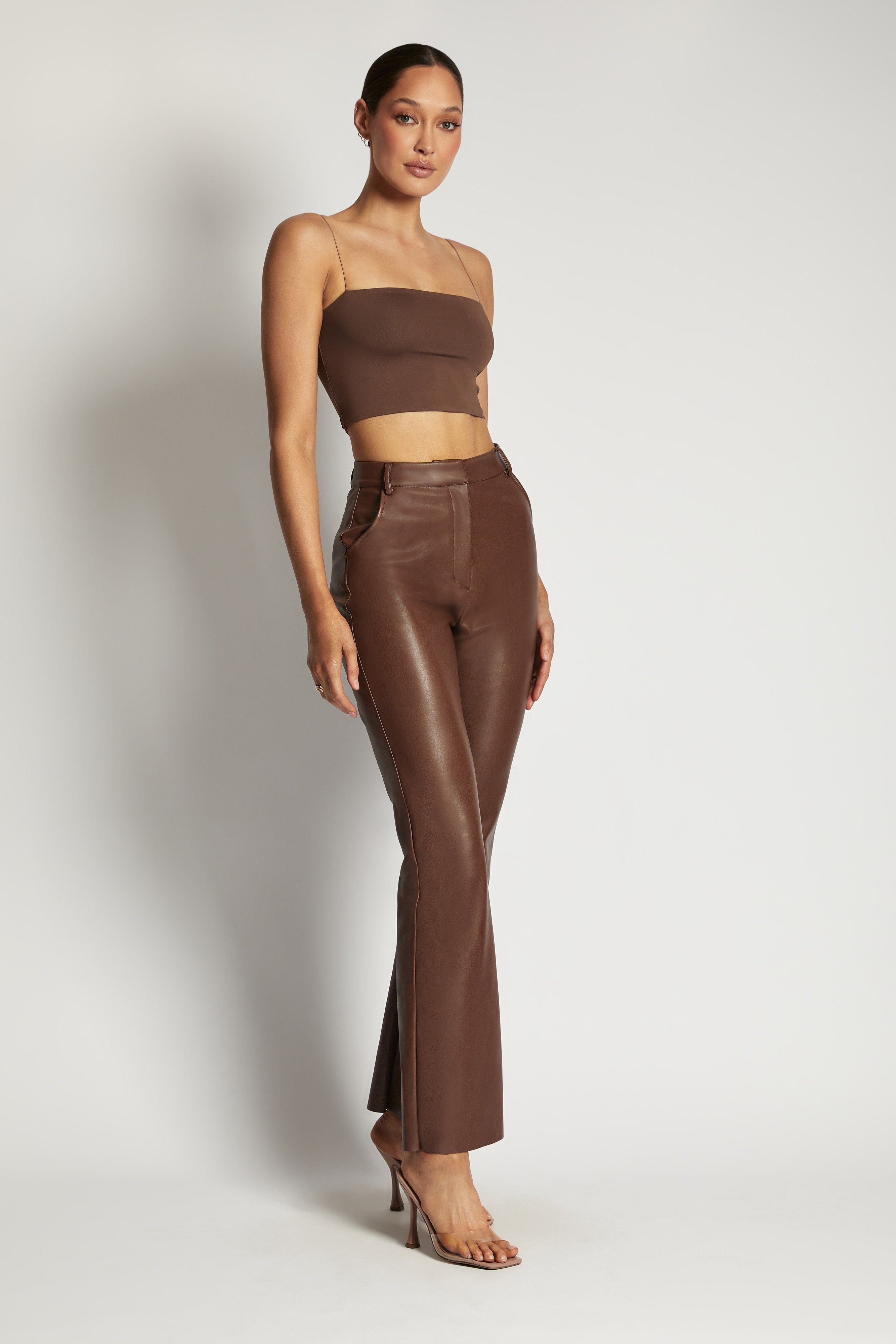 Yvonne Cami Crop Top - Chocolate sold by Meshki product image thumbnail 10