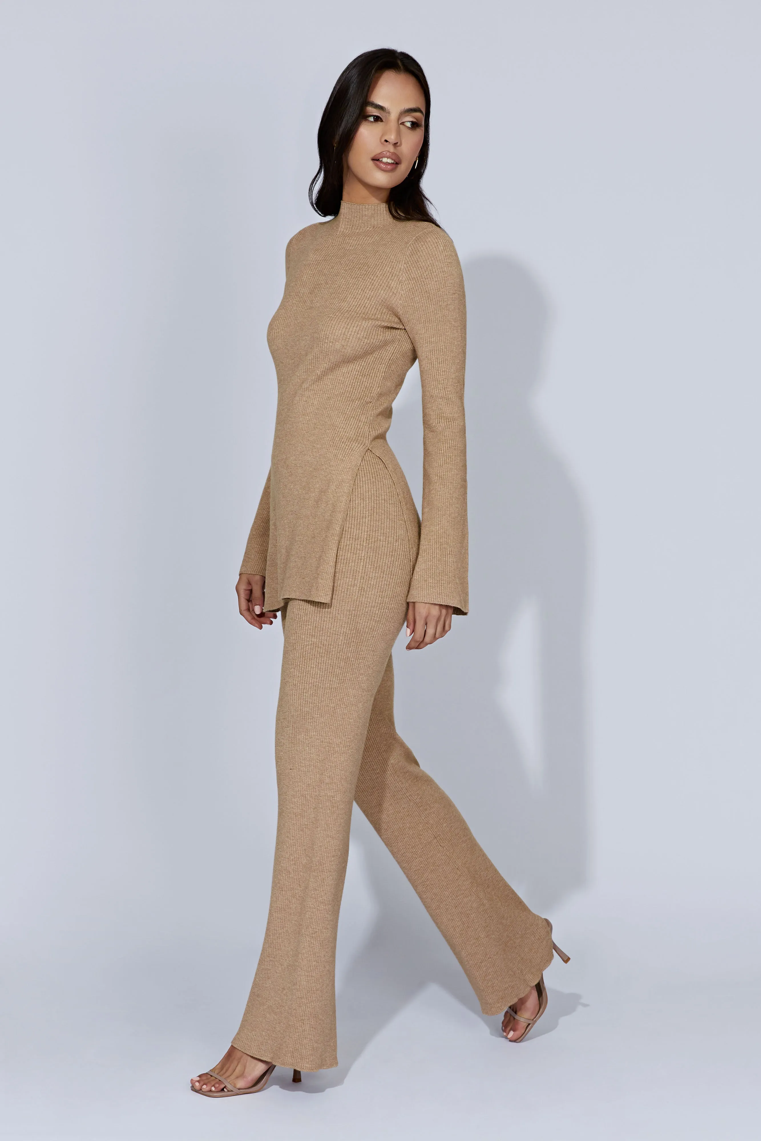 Jovie Knit Pants - Taupe sold by Meshki product image thumbnail 4