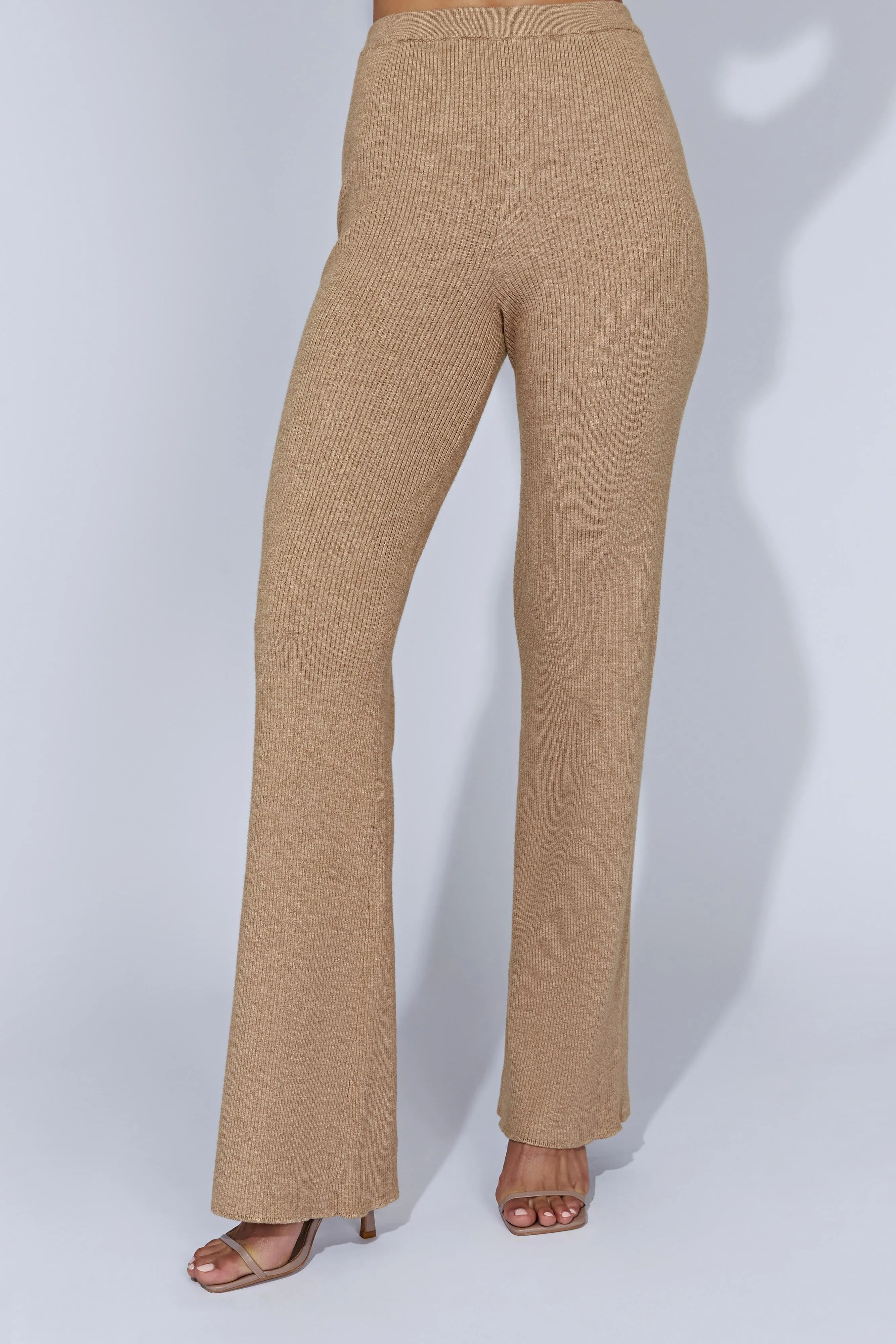 Jovie Knit Pants - Taupe sold by Meshki
