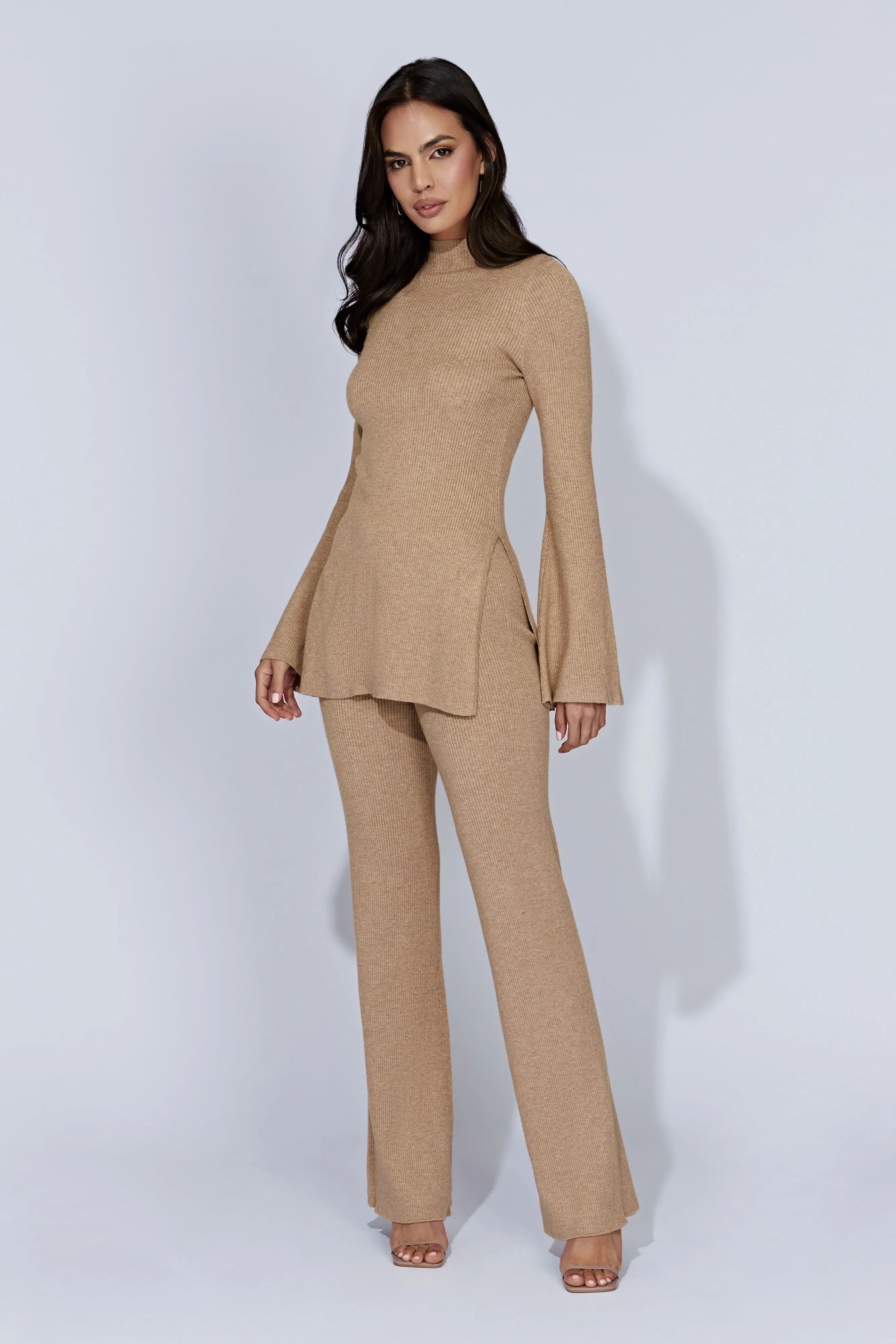 Jovie Knit Pants - Taupe sold by Meshki product image thumbnail 3