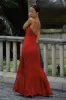 Jacinta Chiffon Maxi Dress - Vermilion Red sold by Meshki