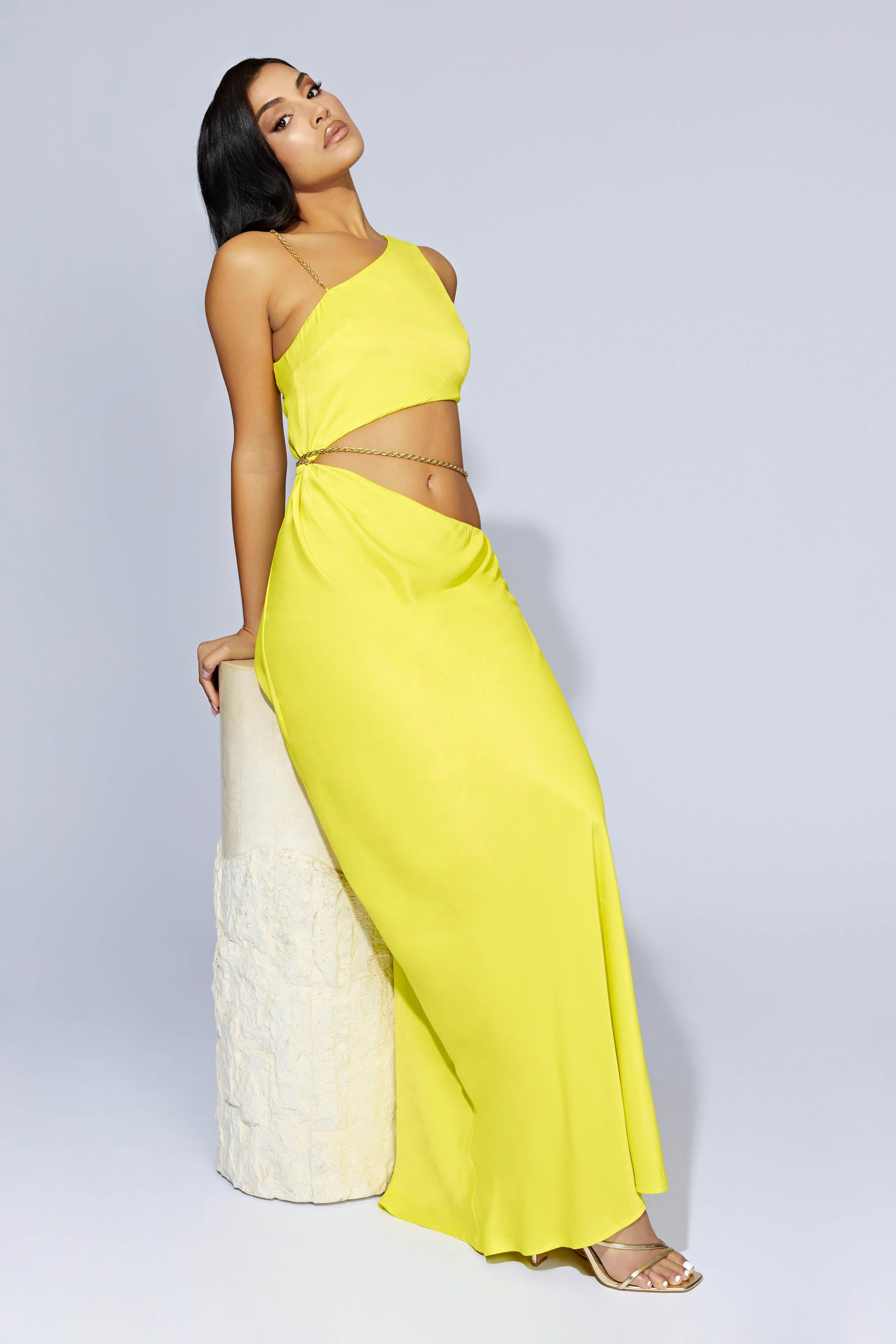Clementine Chain Maxi Dress - Fresh Green sold by Meshki product image thumbnail 6
