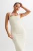 Amelita Suiting Halter Midi Dress - Ivory sold by Meshki