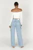 Ceri Off Shoulder Long Sleeve Top - White sold by Meshki