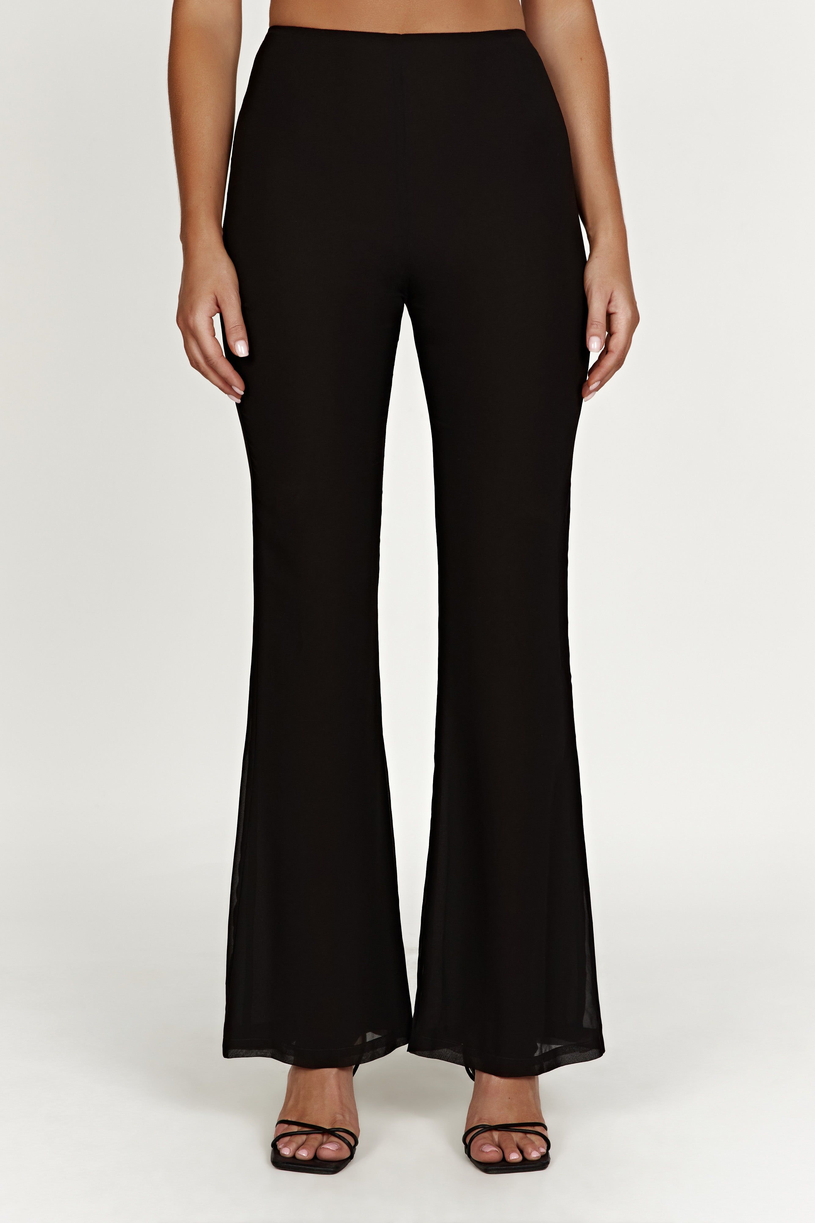 Daisie Chiffon Pants - Black sold by Meshki