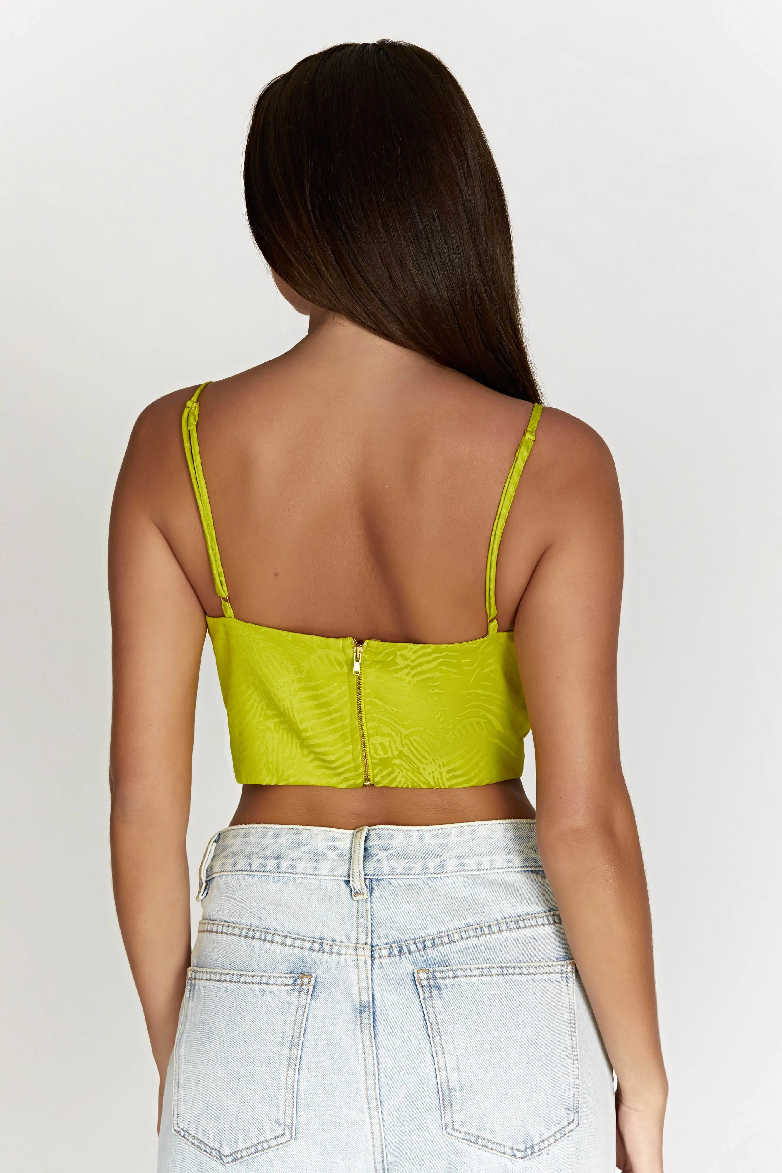 Maggie Underwire Corset Top - Chartreuse sold by Meshki product image thumbnail 3