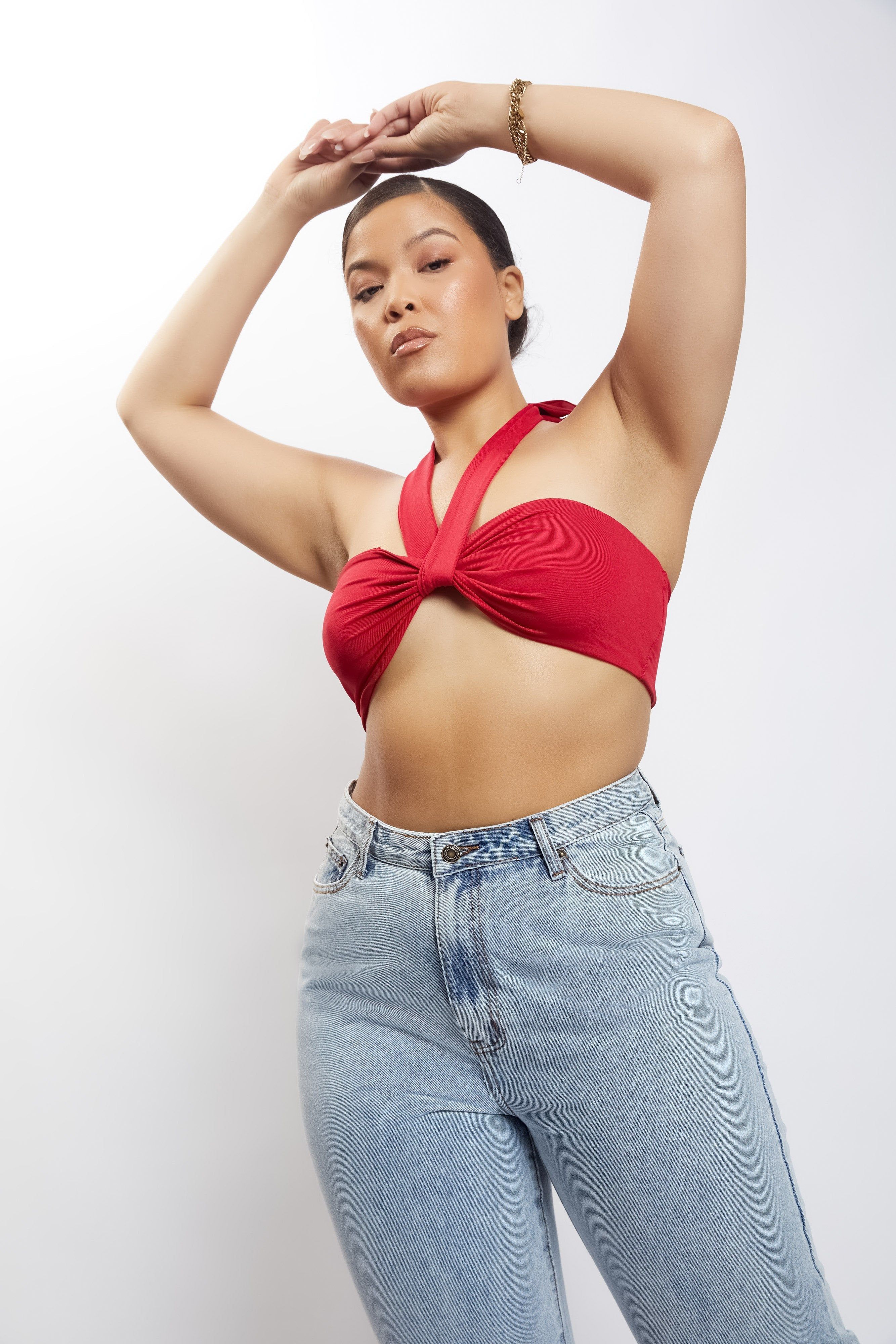 Lea Multi Way Crop Top - Chilli Pepper sold by Meshki product image thumbnail 2