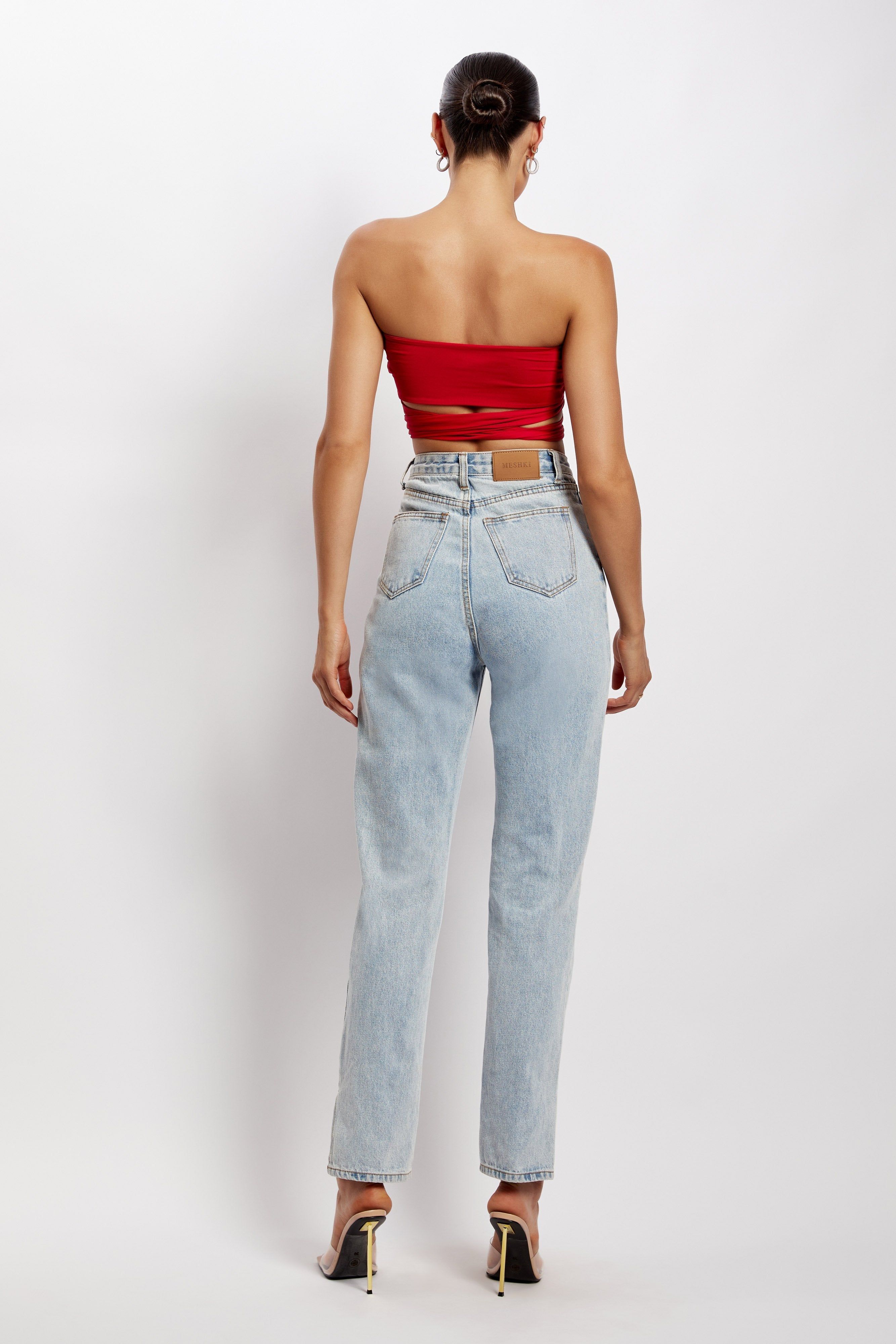 Lea Multi Way Crop Top - Chilli Pepper sold by Meshki product image thumbnail 3