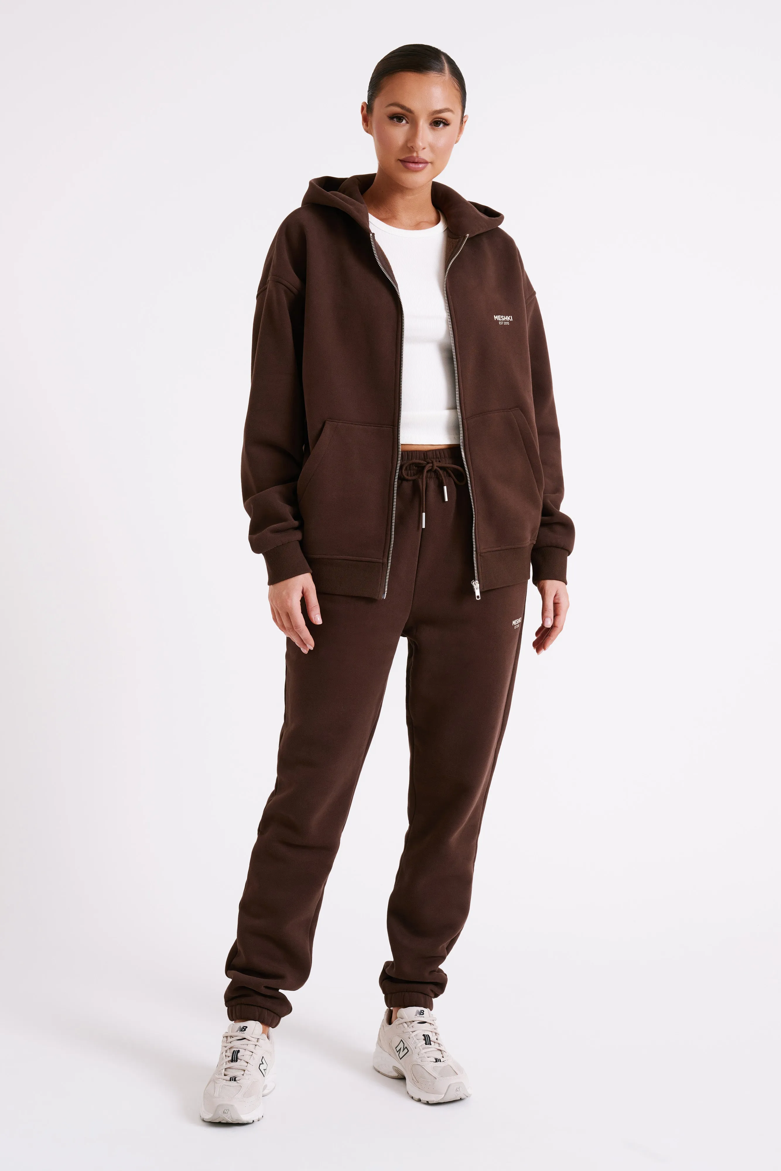 Frankie Unisex Jogger - Dark Chocolate sold by Meshki product image thumbnail 4