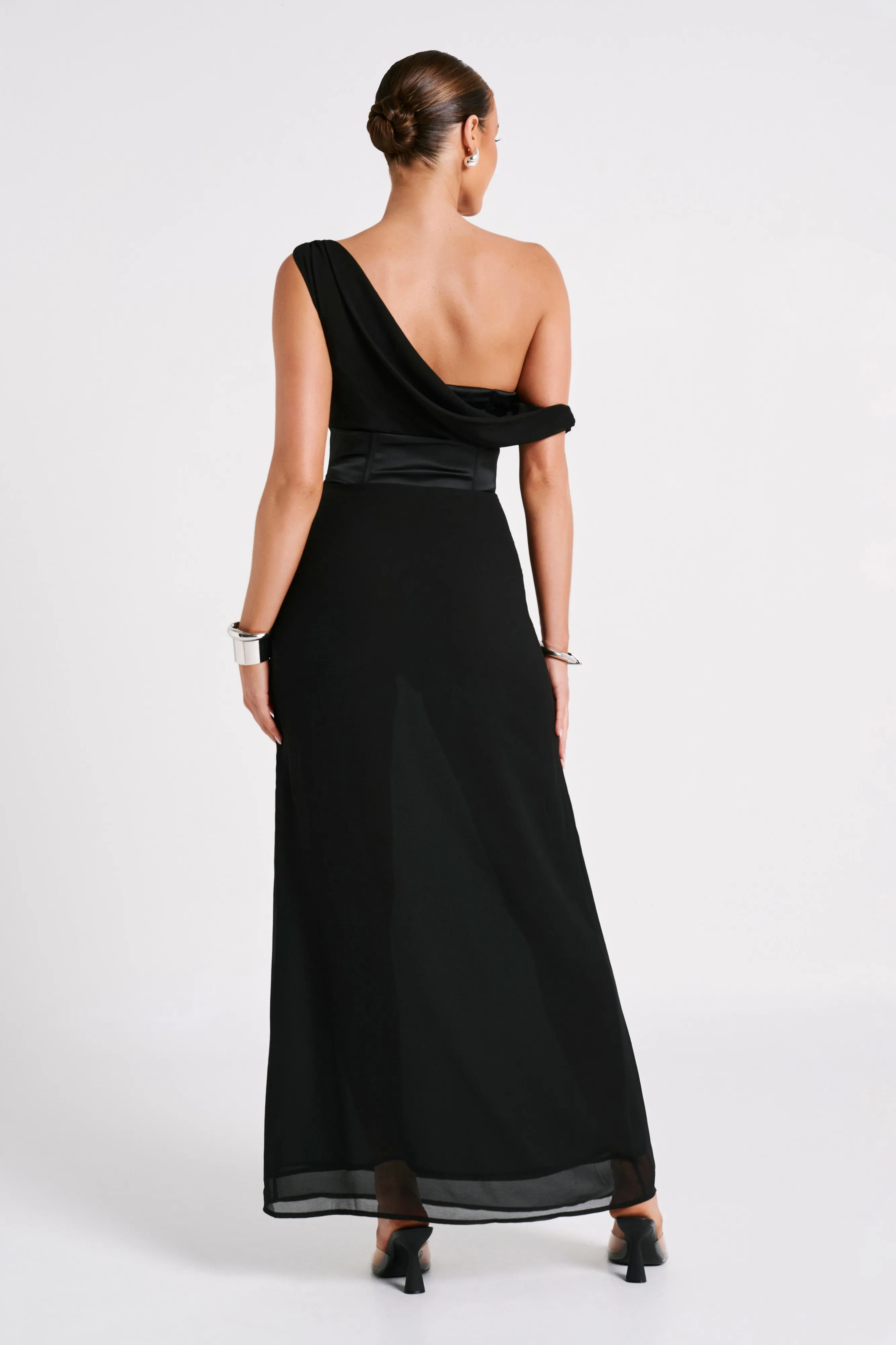 Courtney Chiffon Maxi Dress - Black sold by Meshki product image thumbnail 3