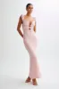 Ezra Lace Maxi Dress - Powder Pink sold by Meshki