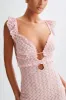 Ezra Lace Maxi Dress - Powder Pink sold by Meshki