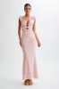 Ezra Lace Maxi Dress - Powder Pink sold by Meshki