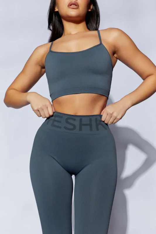 Lanie Scoop Neck Tank Top - Charcoal sold by Meshki