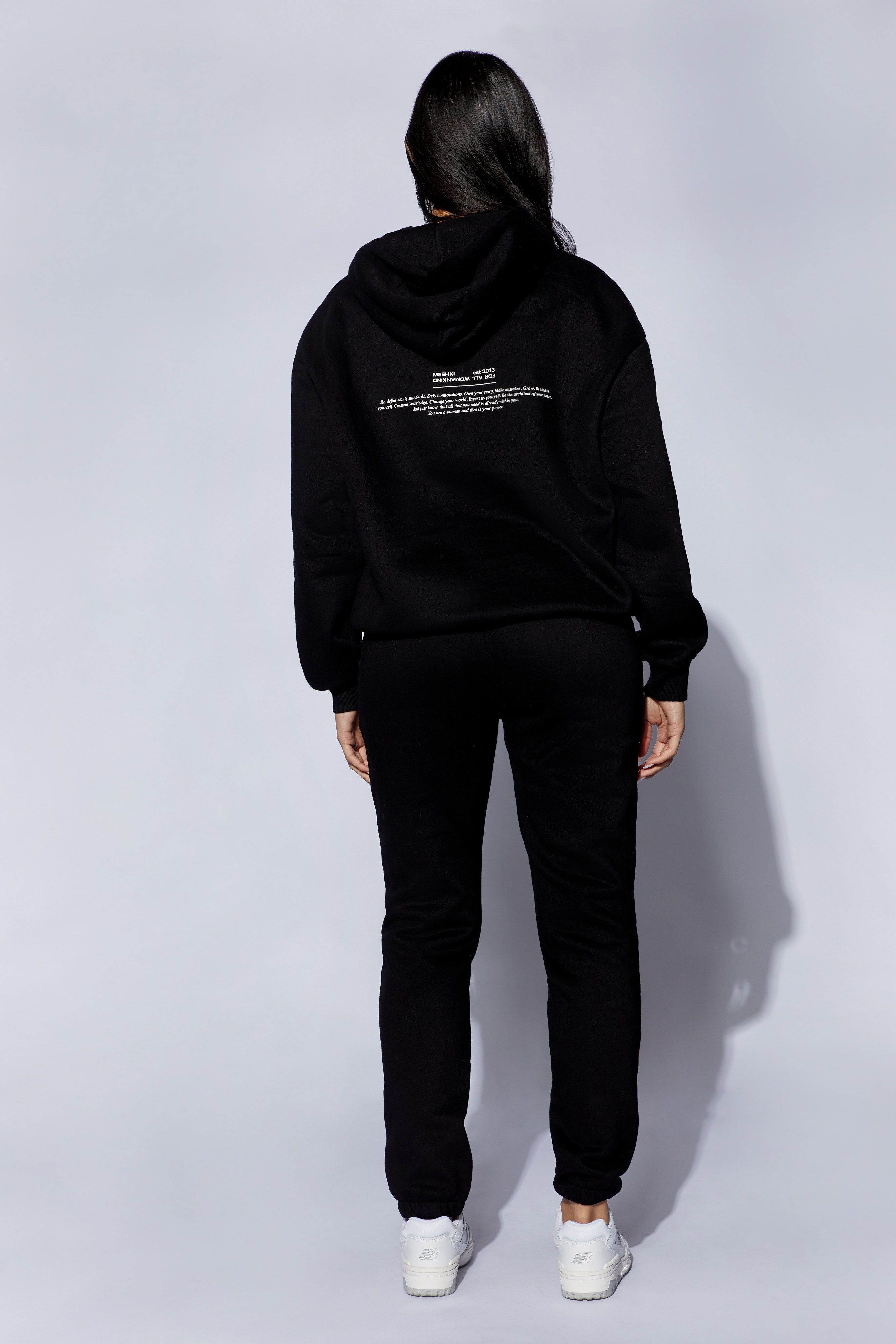 Camille Oversized Fleeceback Jogger - Black sold by Meshki product image thumbnail 2