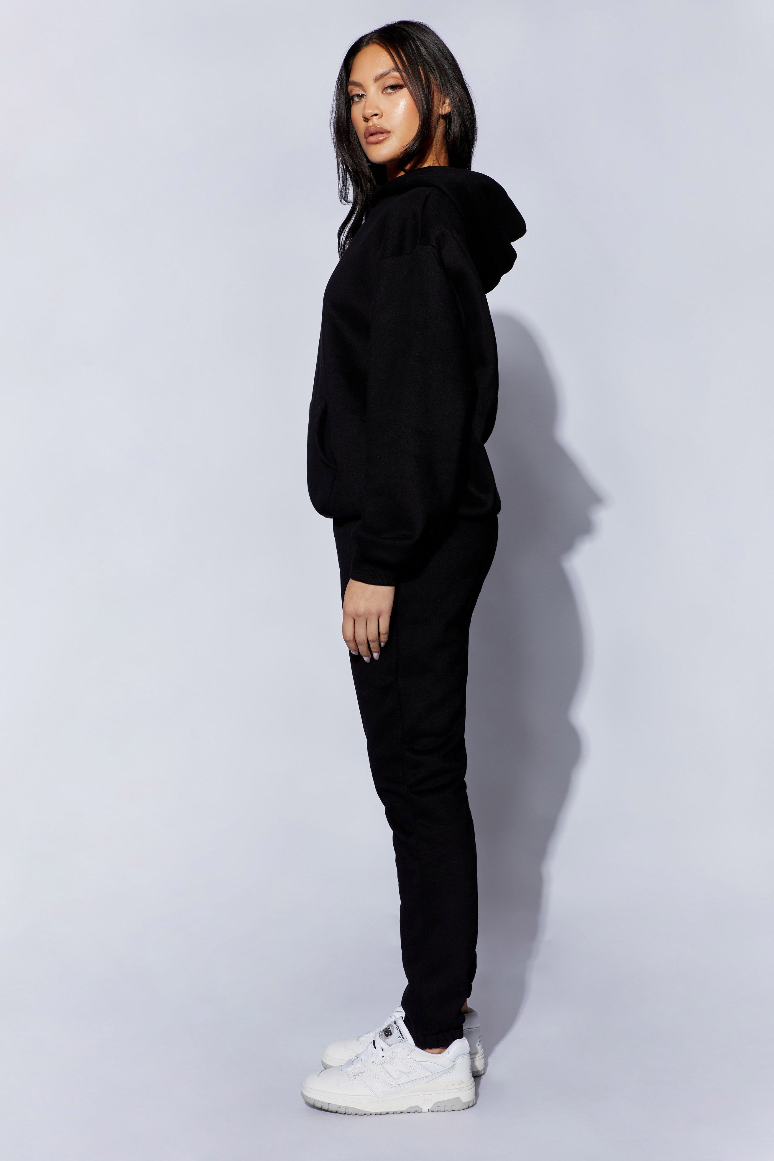 Camille Oversized Fleeceback Jogger - Black sold by Meshki product image thumbnail 3