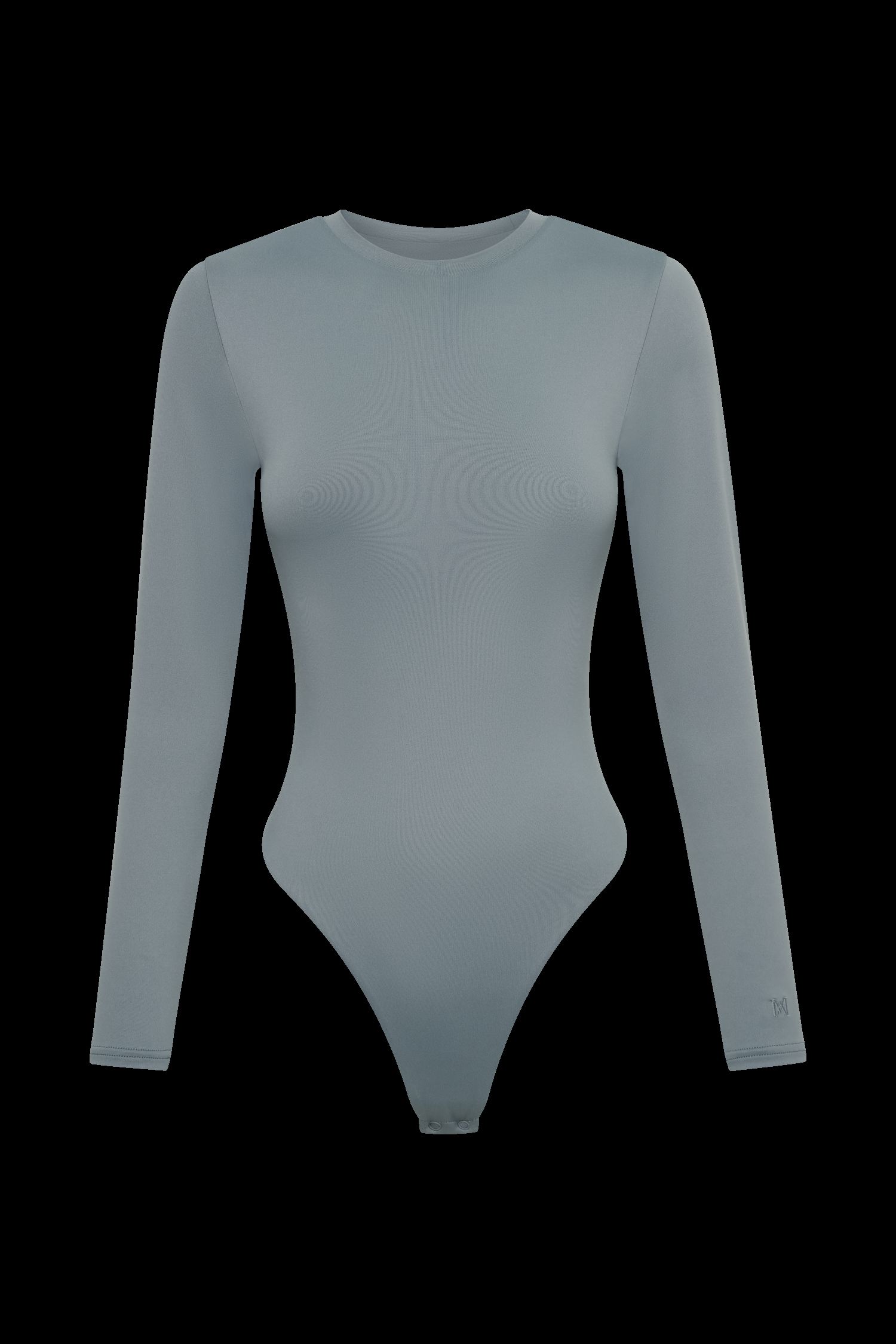 Delilah Recycled Nylon Long Sleeve Bodysuit - Light Charcoal sold by Meshki product image thumbnail 8