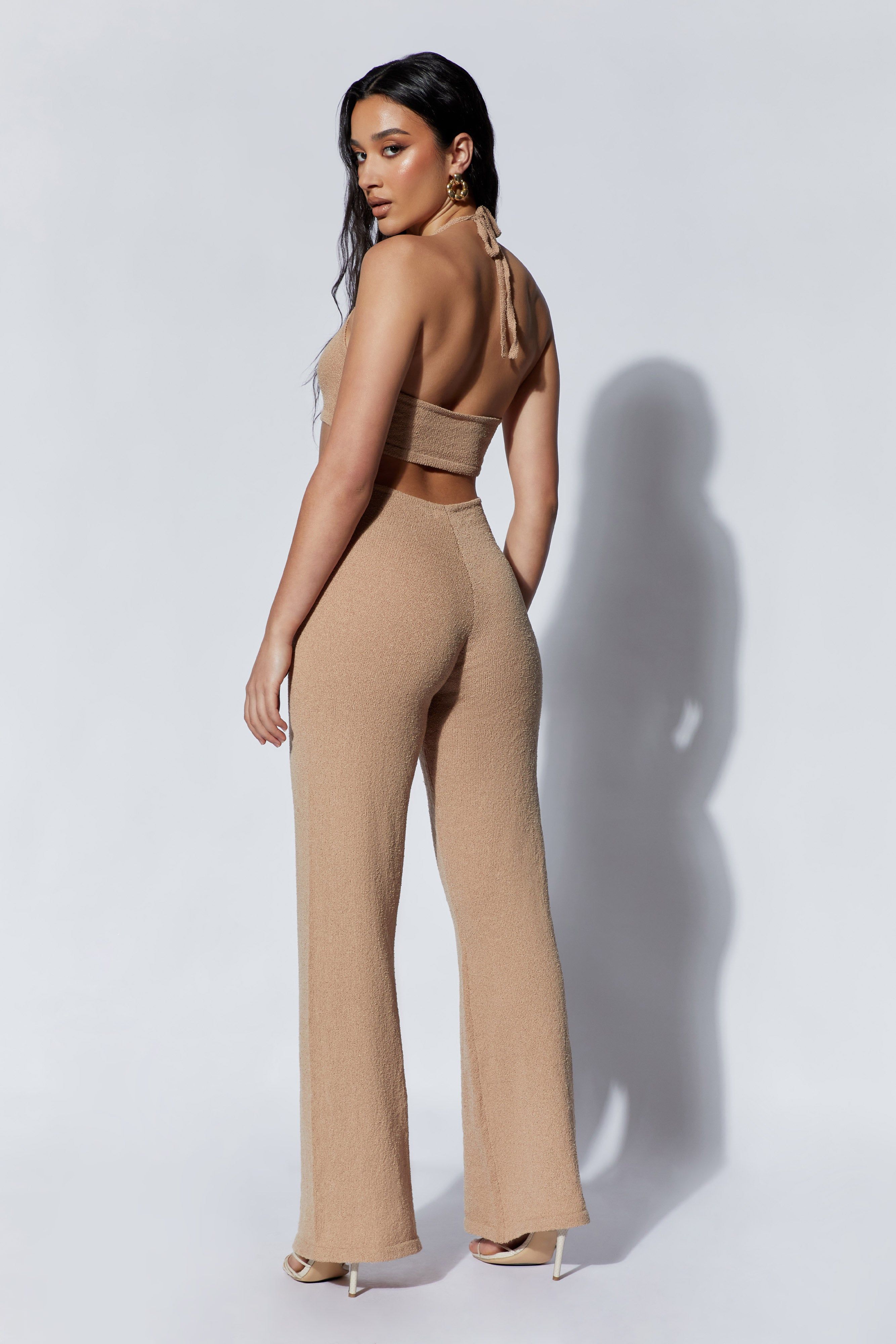 Ayla Towelling Cut Out Jumpsuit - Clay sold by Meshki product image thumbnail 3