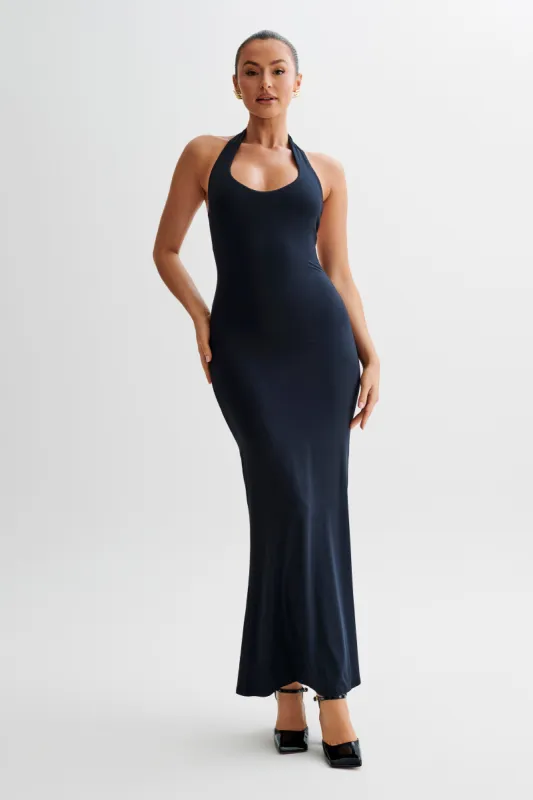 Jessica Modal Halter Maxi Dress - Black sold by Meshki