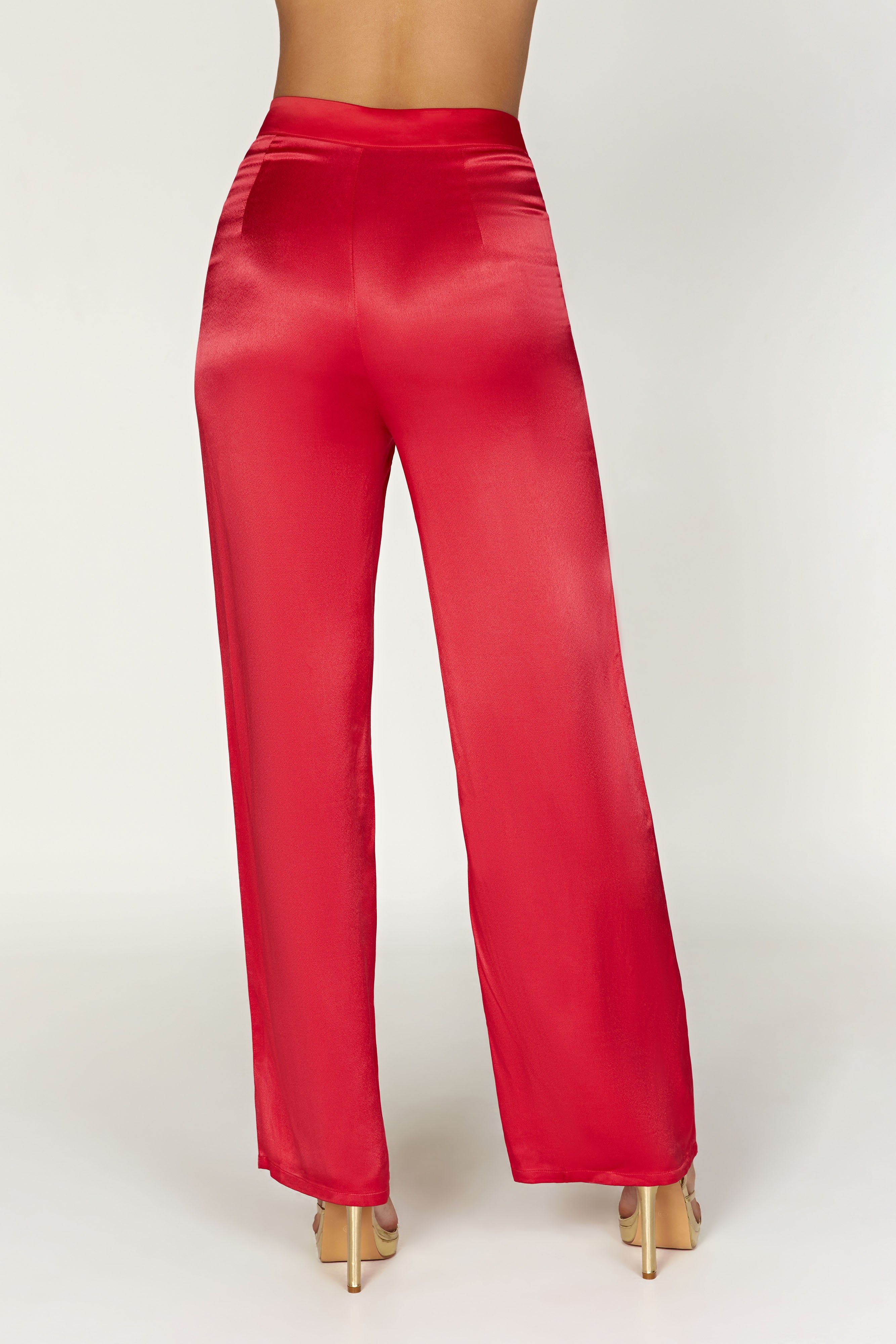 Aspyn Satin Pants - Red sold by Meshki product image thumbnail 2