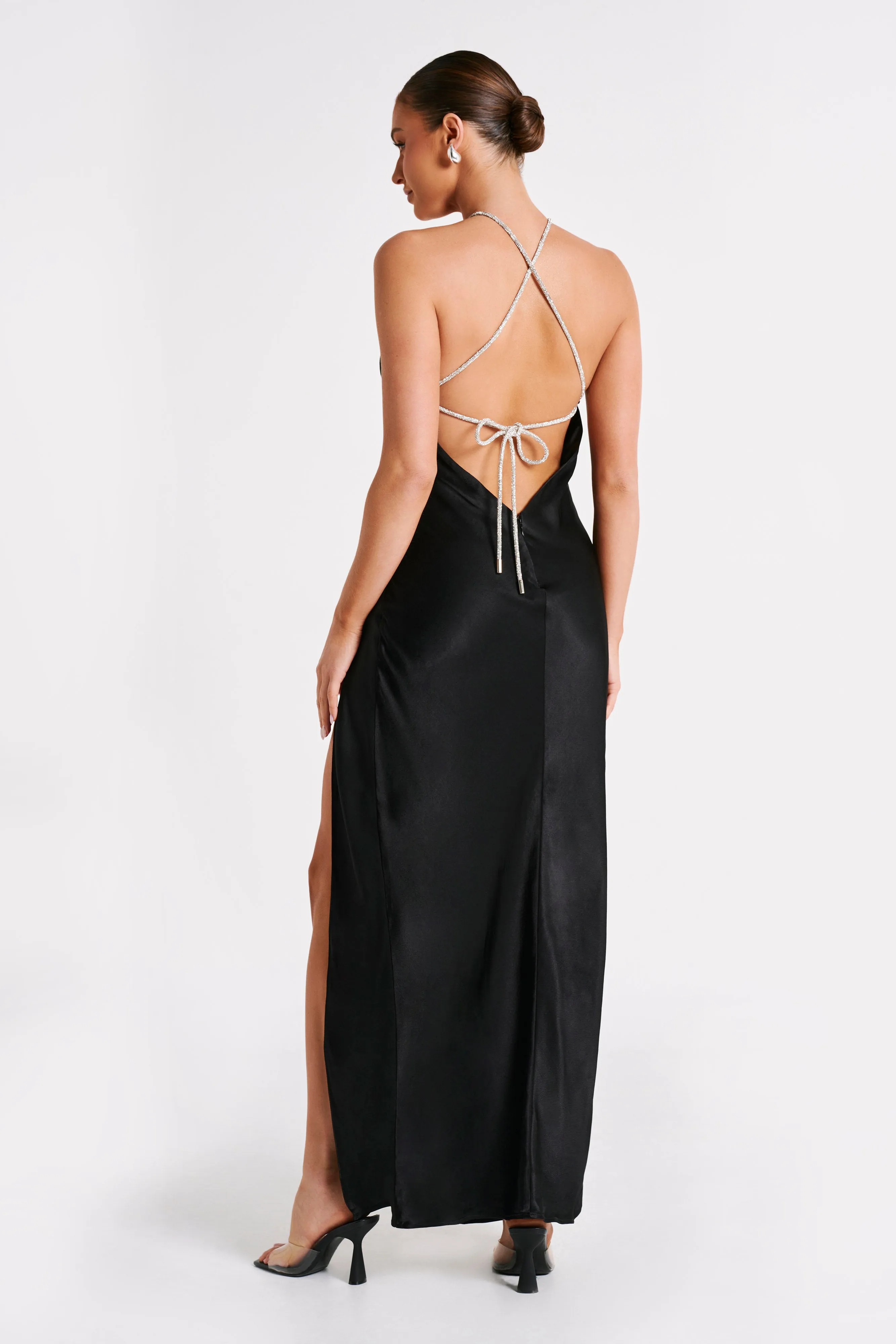 Louise Diamante Rope Maxi Dress - Black sold by Meshki product image thumbnail 5