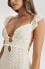 Ezra Lace Maxi Dress - Ivory sold by Meshki